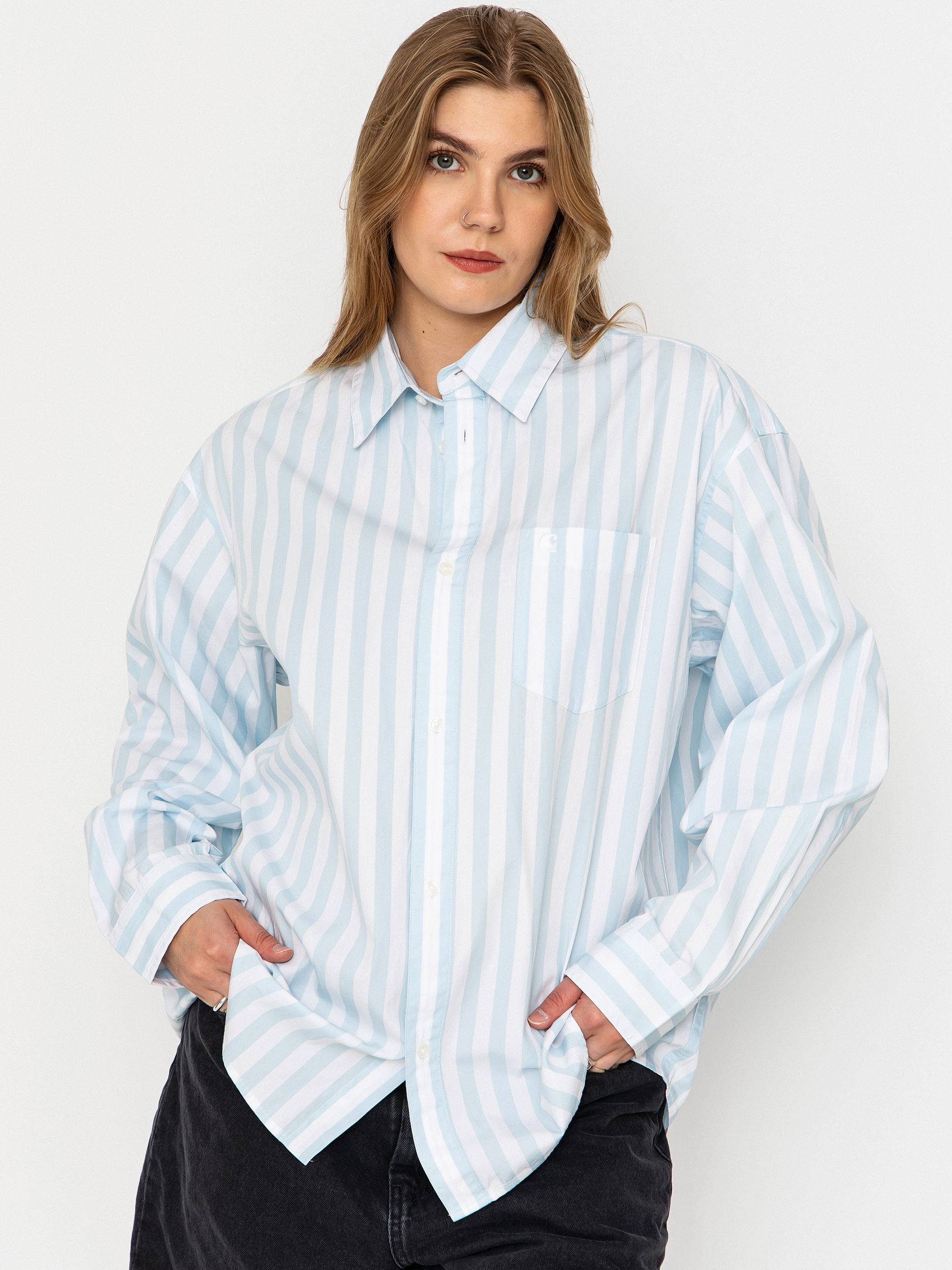 Košeľa Carhartt WIP Royce Wmn (royce stripe/icaria/white)