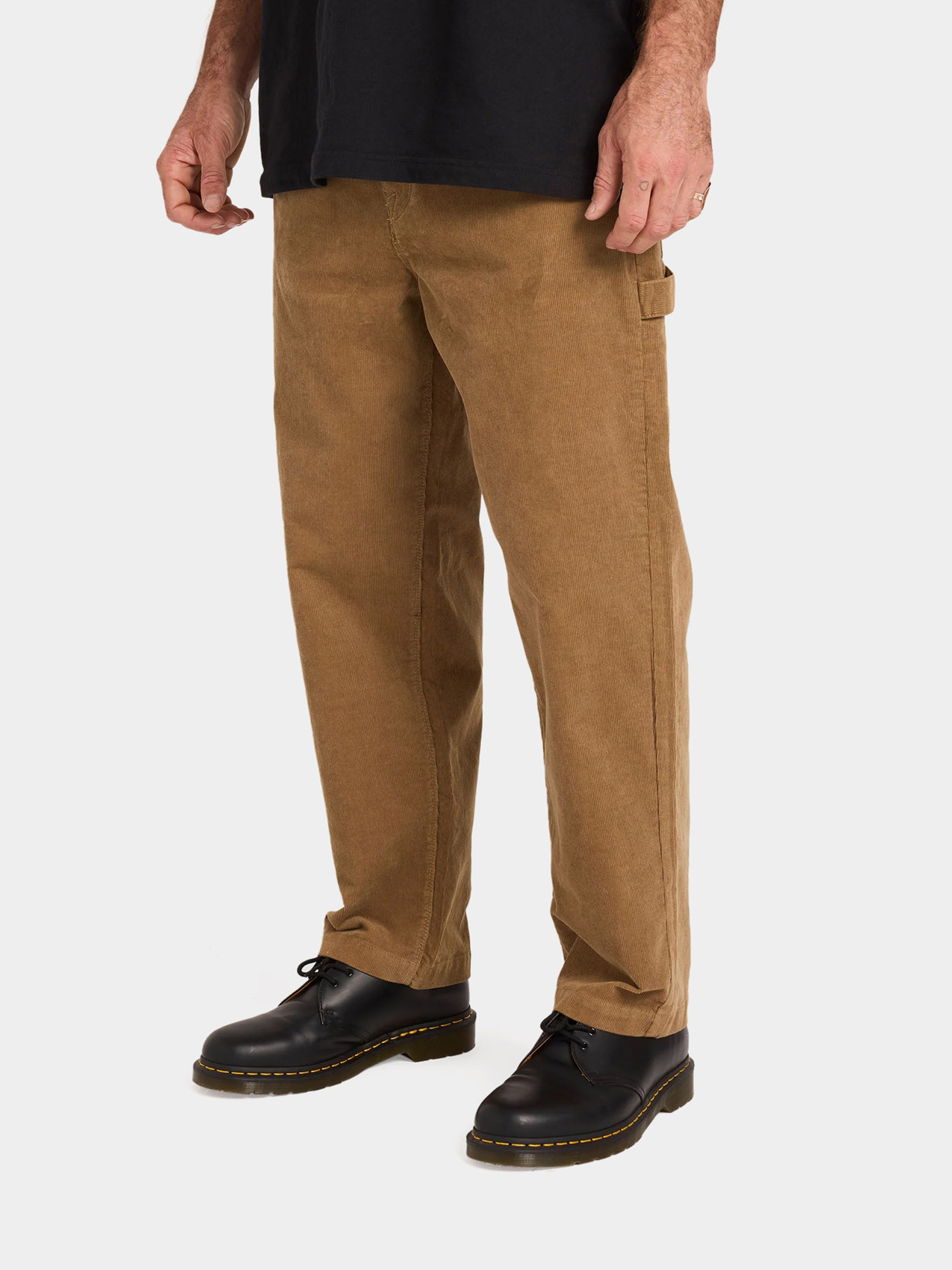 Nohavice Volcom Kraftsman Cord (dark khaki)