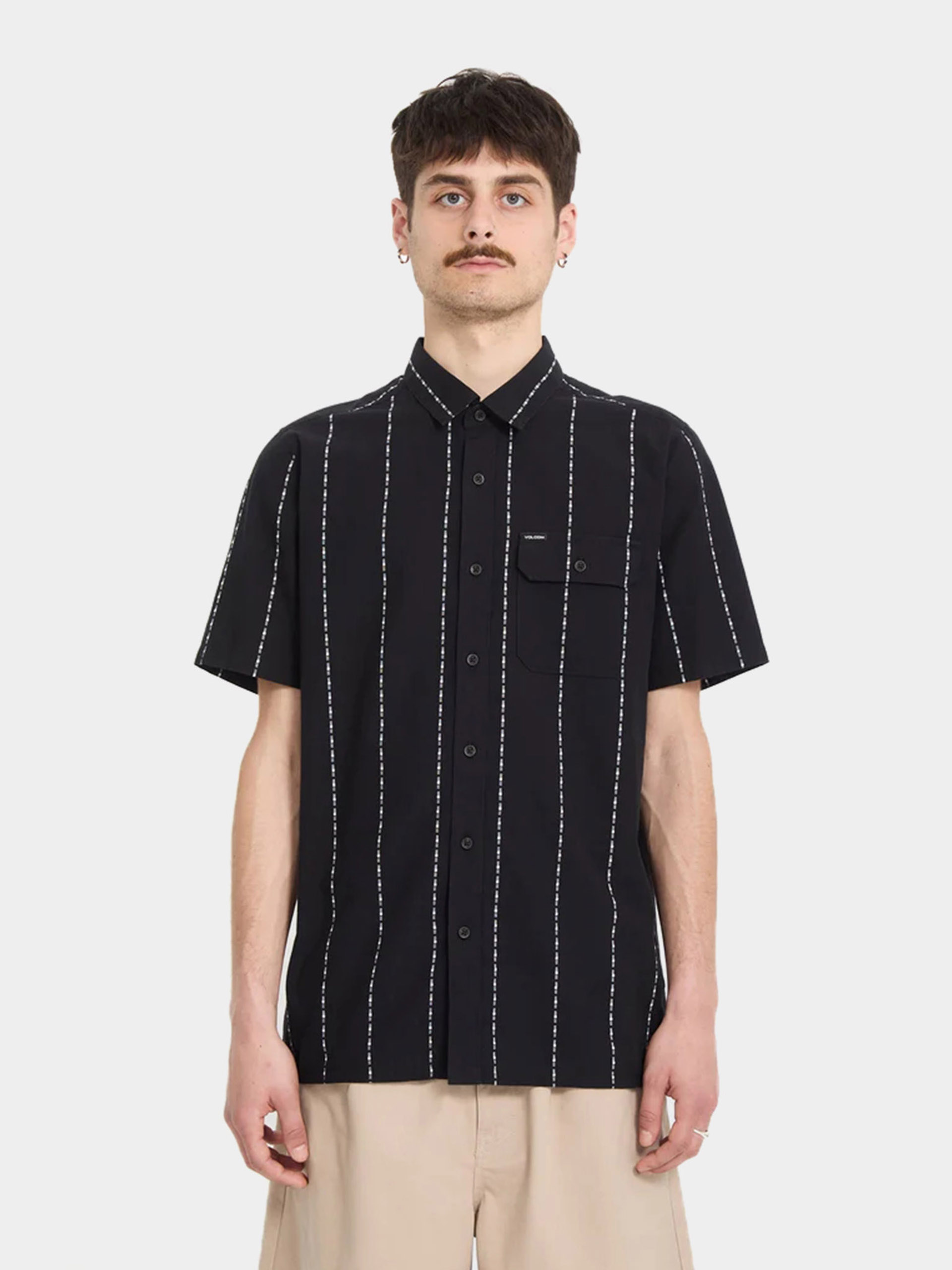 Košeľa Volcom Whitworth (gloss black)