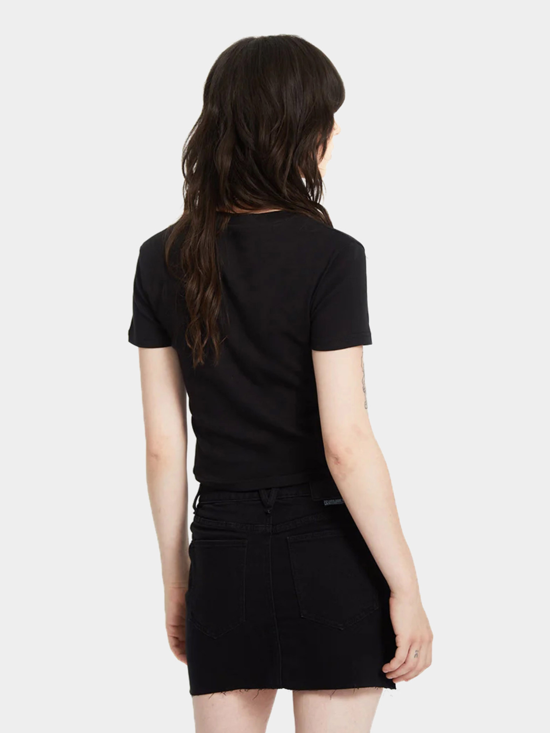 Tričko Volcom Volcomstone Tight Crop Wmn (black)