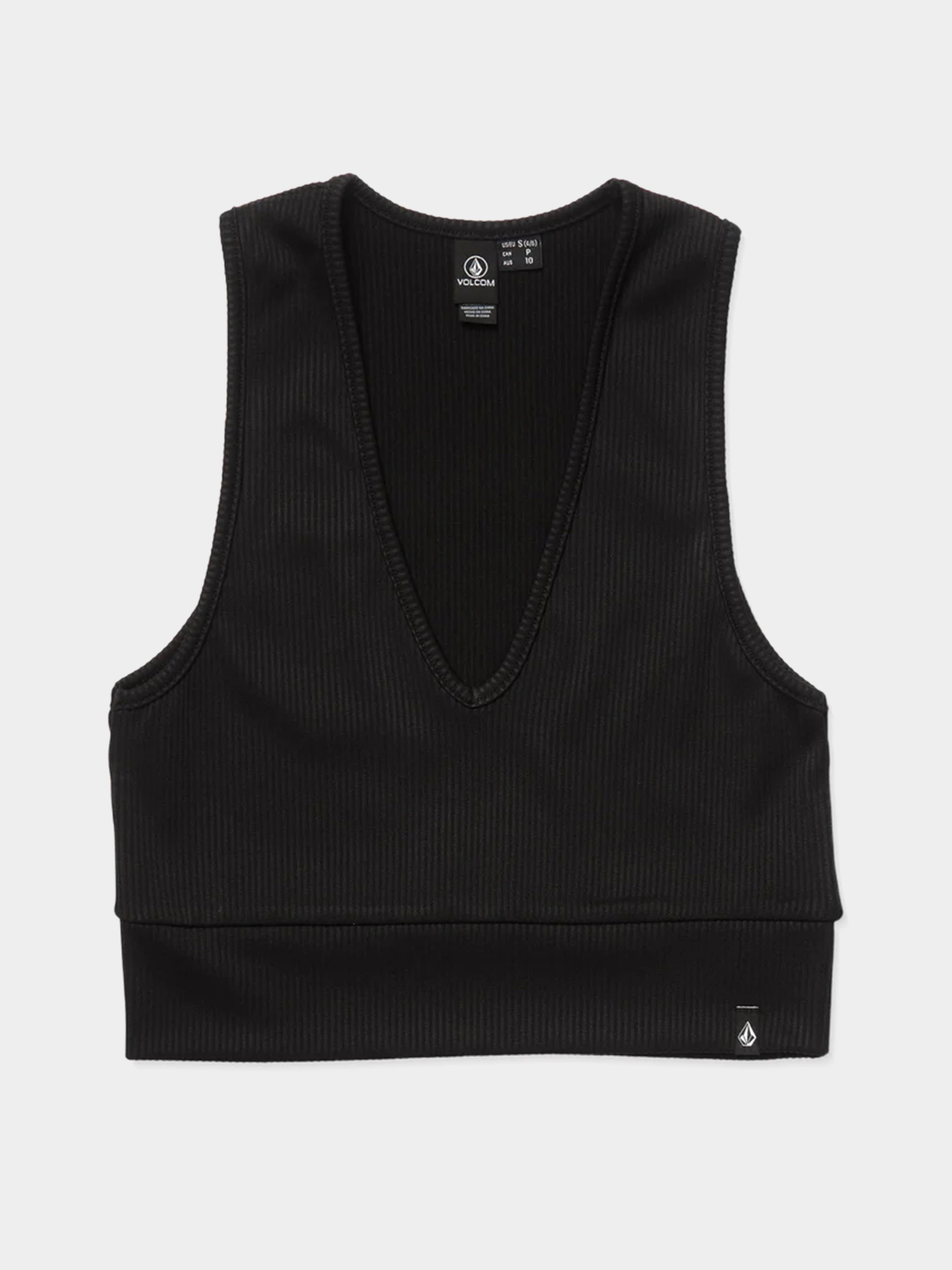 Tričko Volcom Gimmestank Rib Wmn (black)