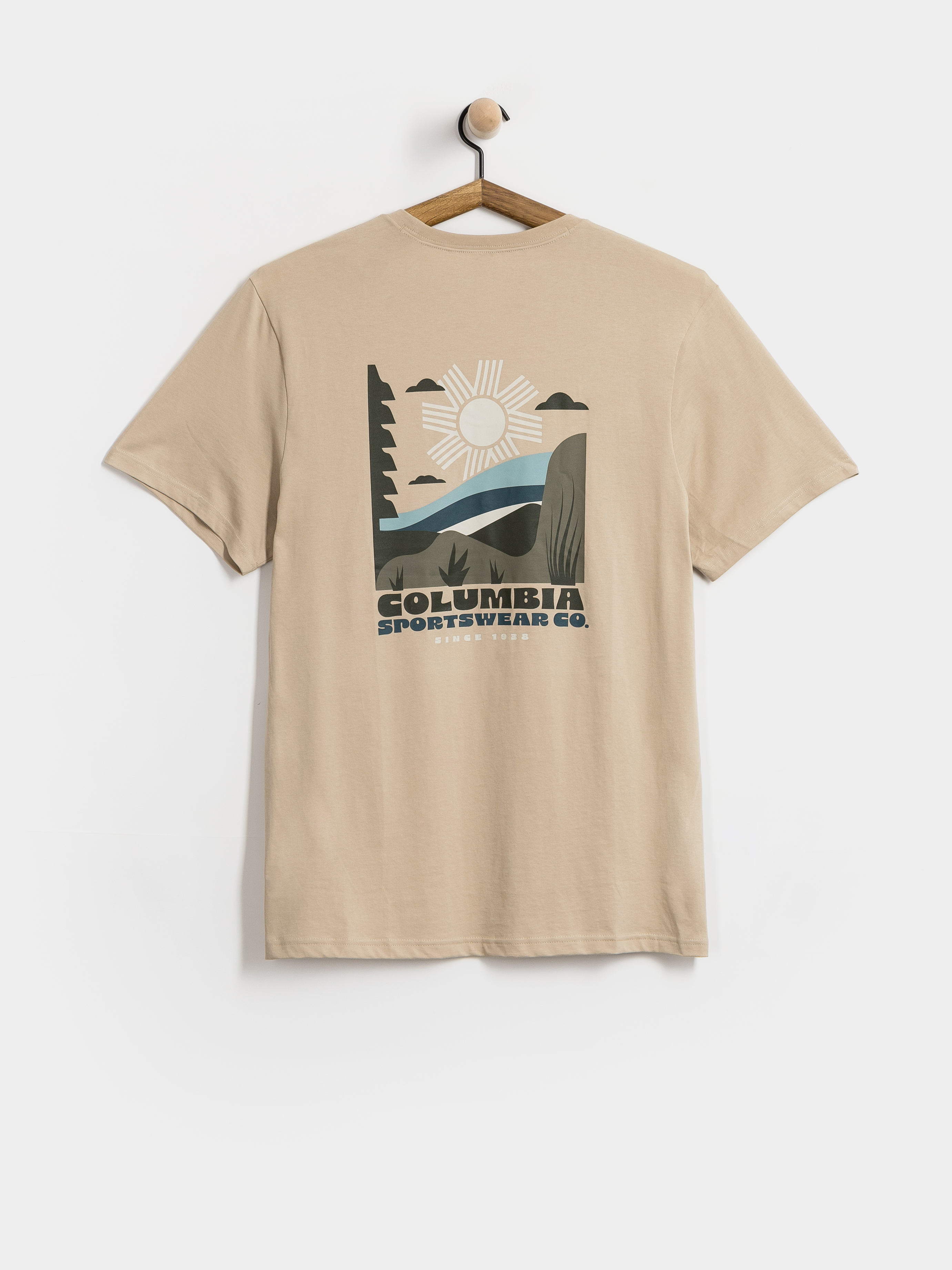 Tričko Columbia CSC Outdoor Back Graphic (ancient fossil/shining sandscap)