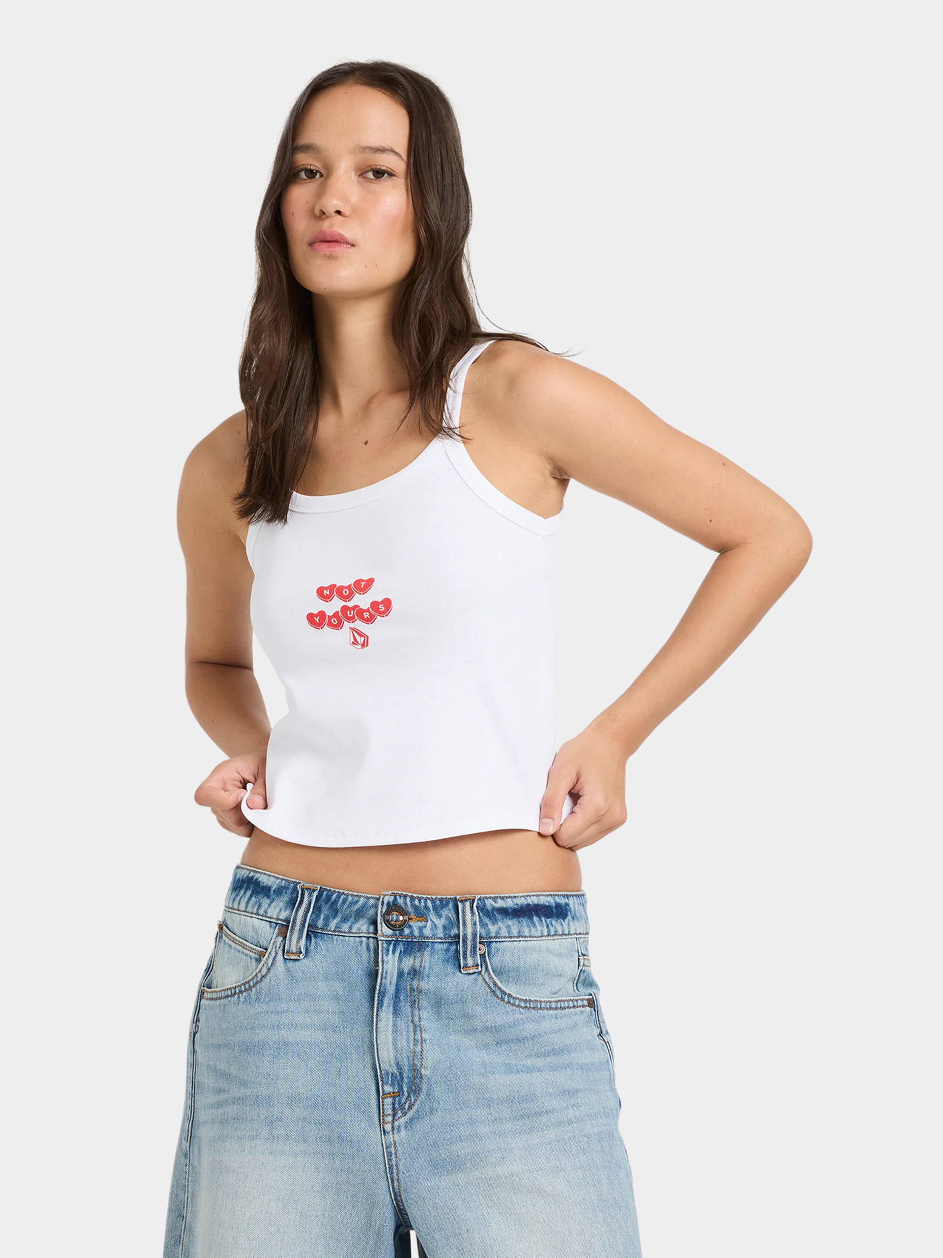 Tričko Volcom Trippin Tank Wmn (white)