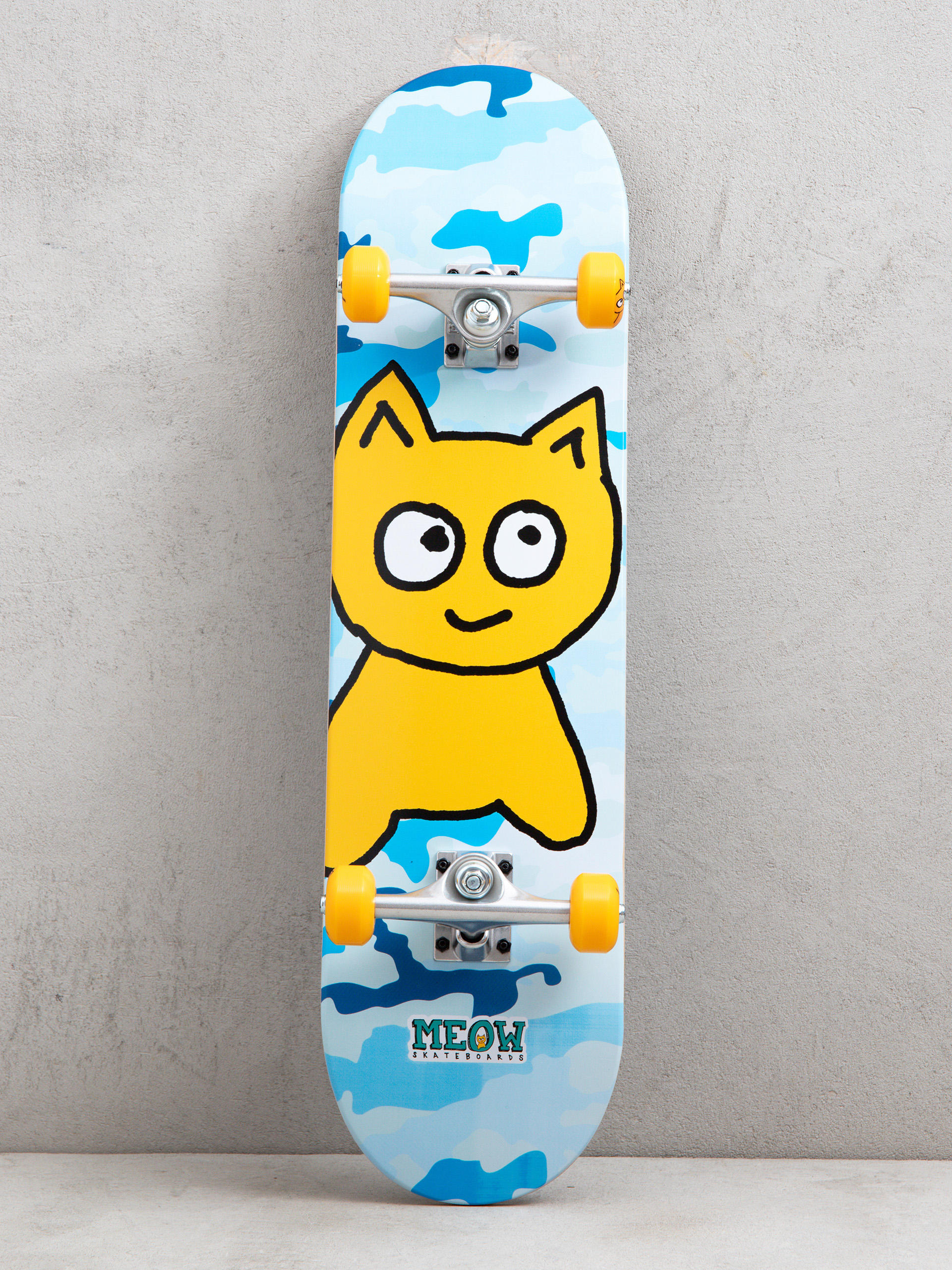 Skateboard Meow Skateboards Big Cat (camo blue)