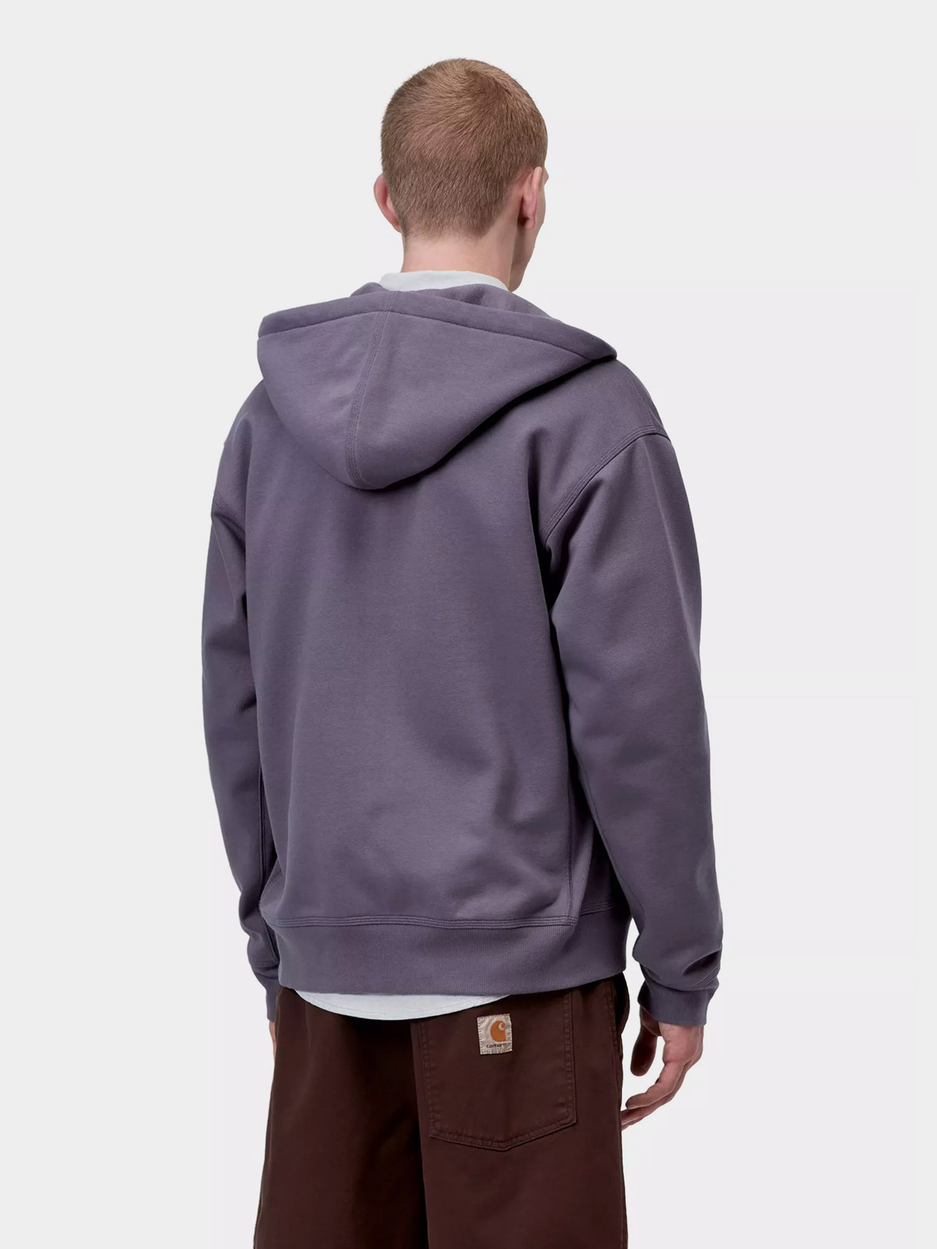 Mikina s kapucňou Carhartt WIP American Script ZHD (shady purple)