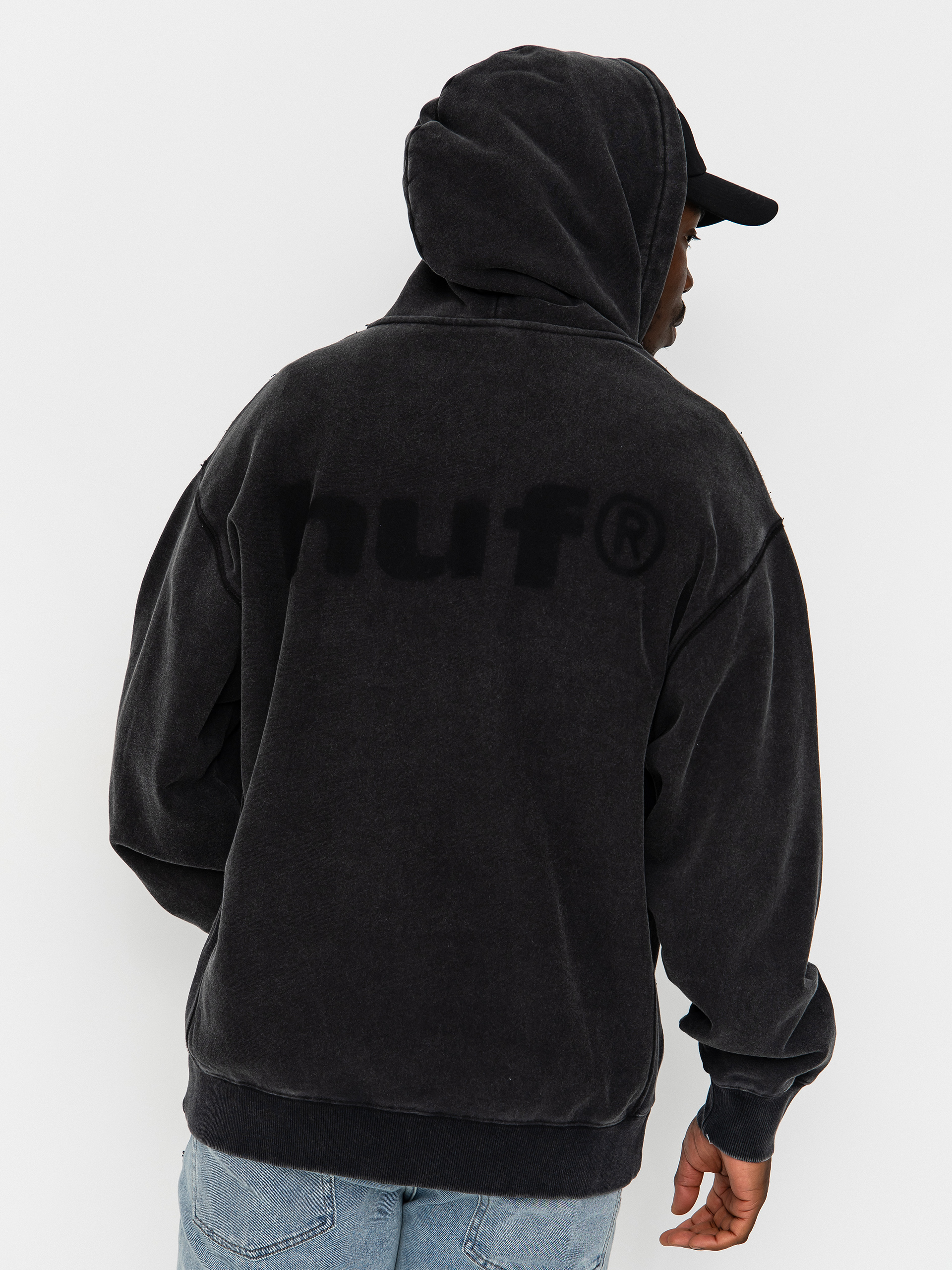 Mikina s kapucňou HUF Pacific Wash ZHD (black)