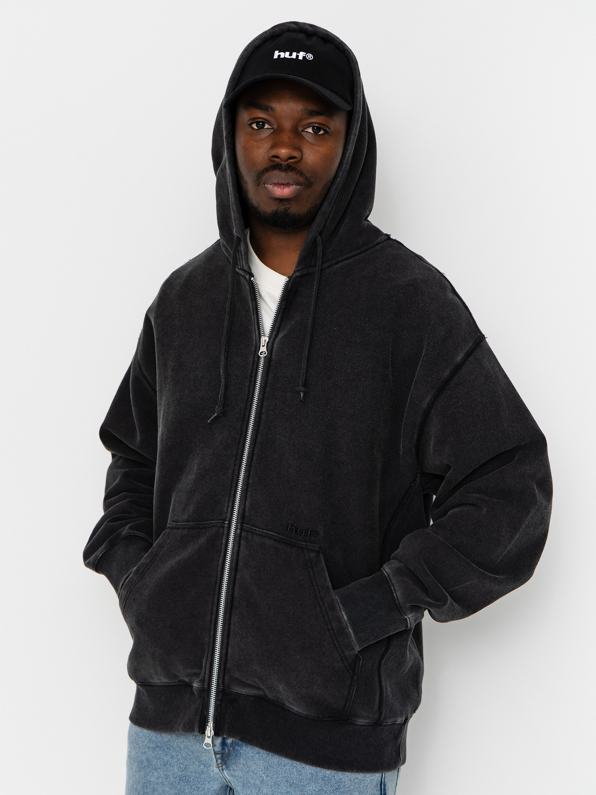 Mikina s kapucňou HUF Pacific Wash ZHD (black)