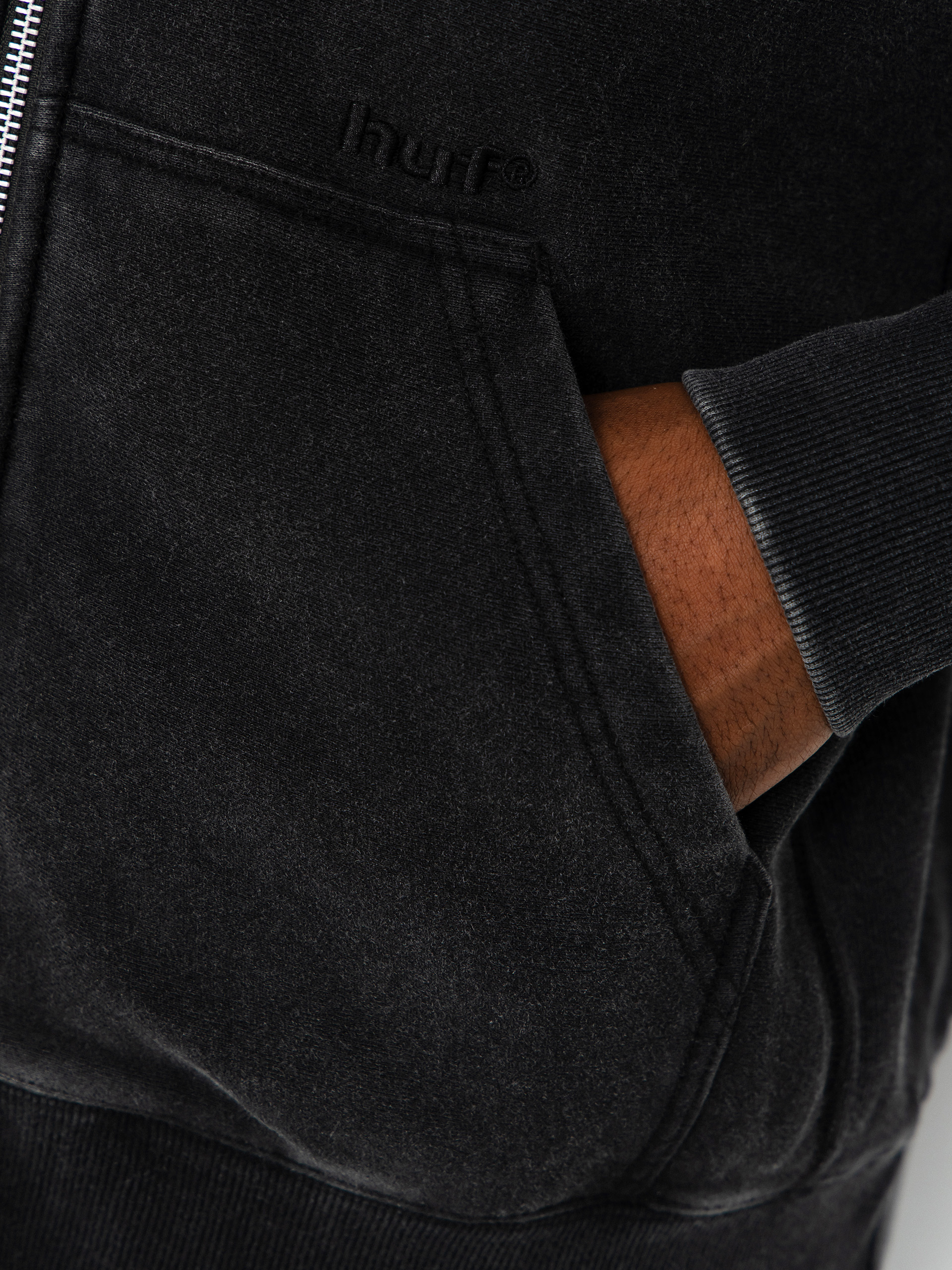 Mikina s kapucňou HUF Pacific Wash ZHD (black)
