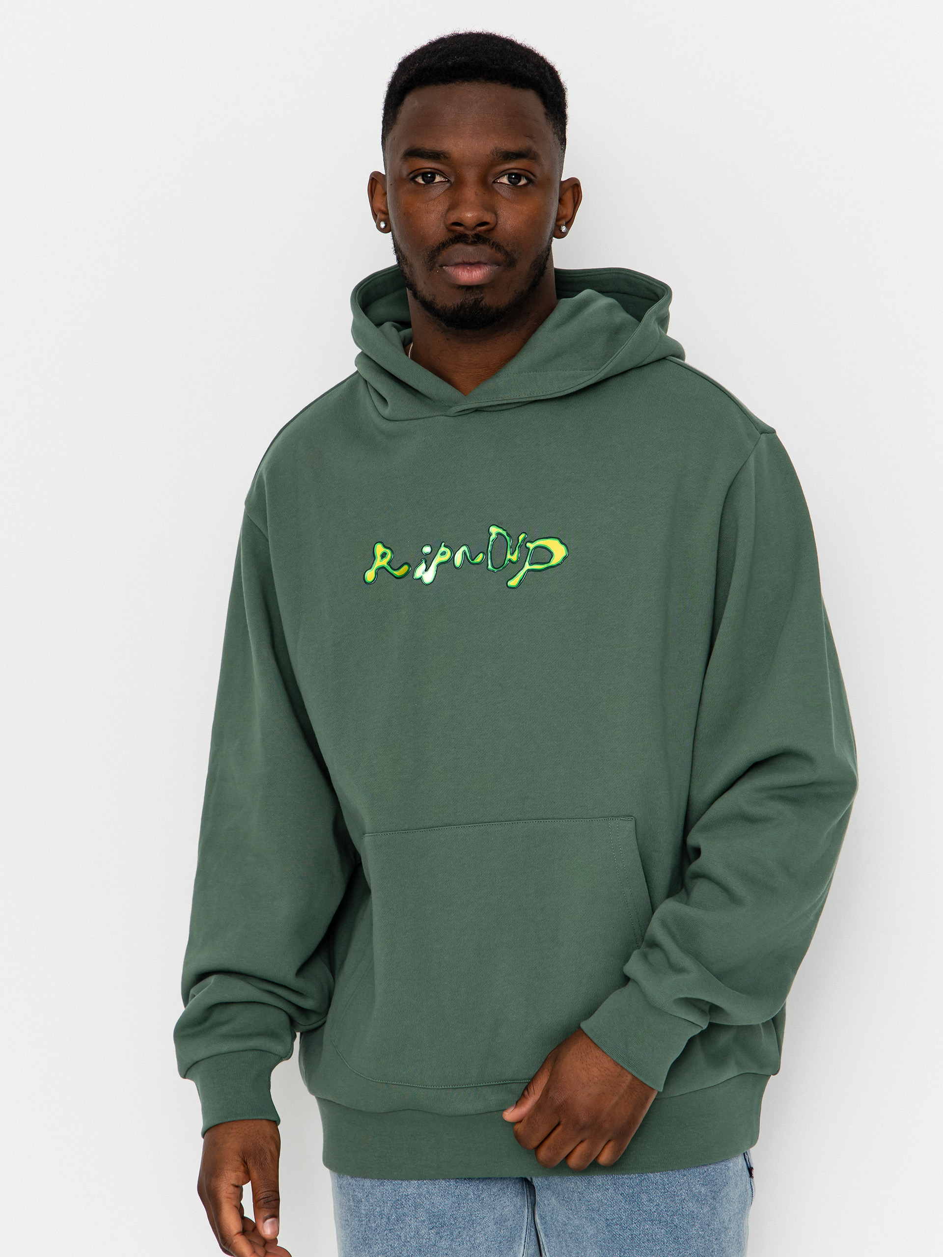Mikina s kapucňou RipNDip Slime HD (olive)