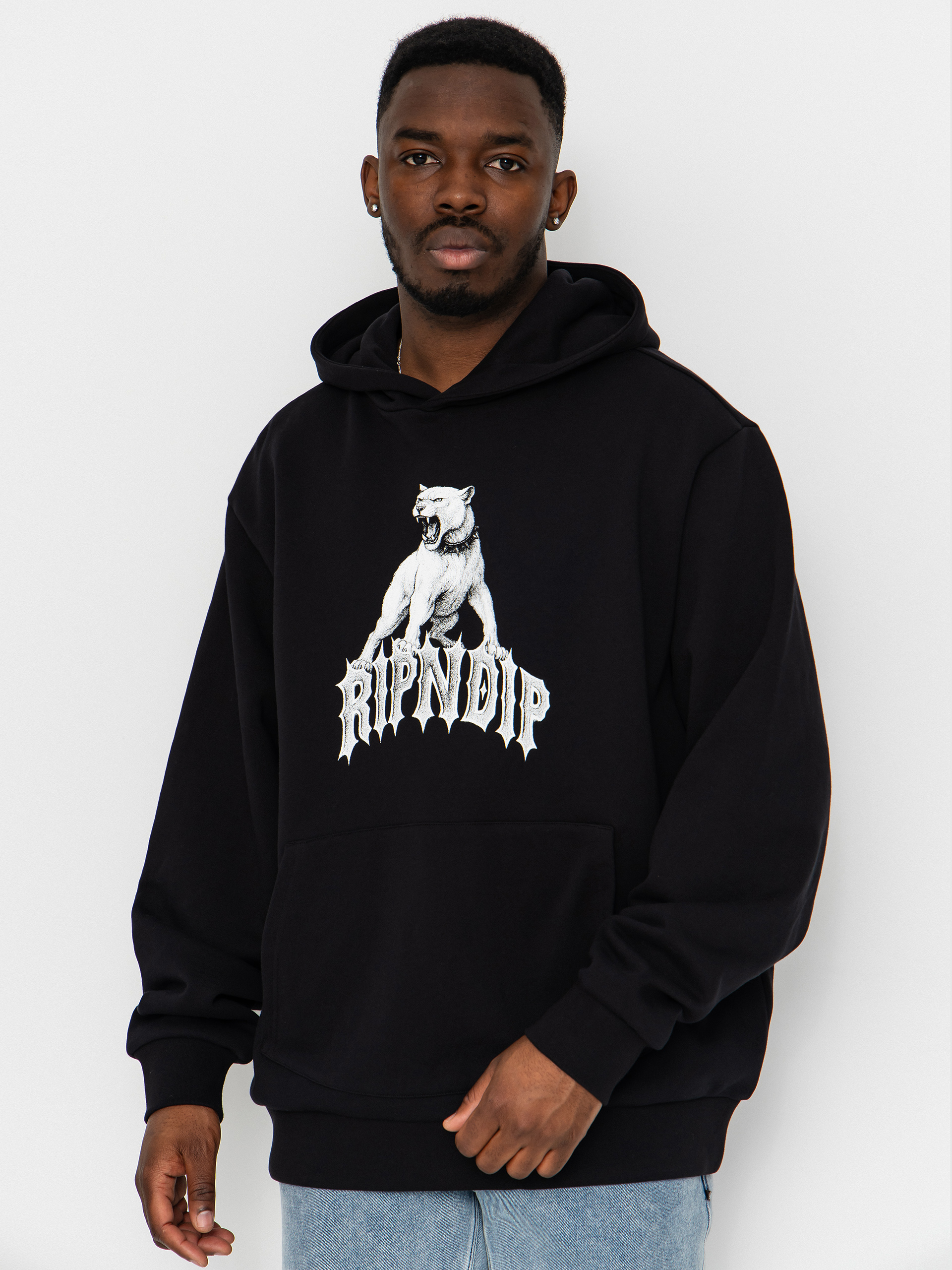 Mikina s kapucňou RipNDip Wasteland HD (black wash)