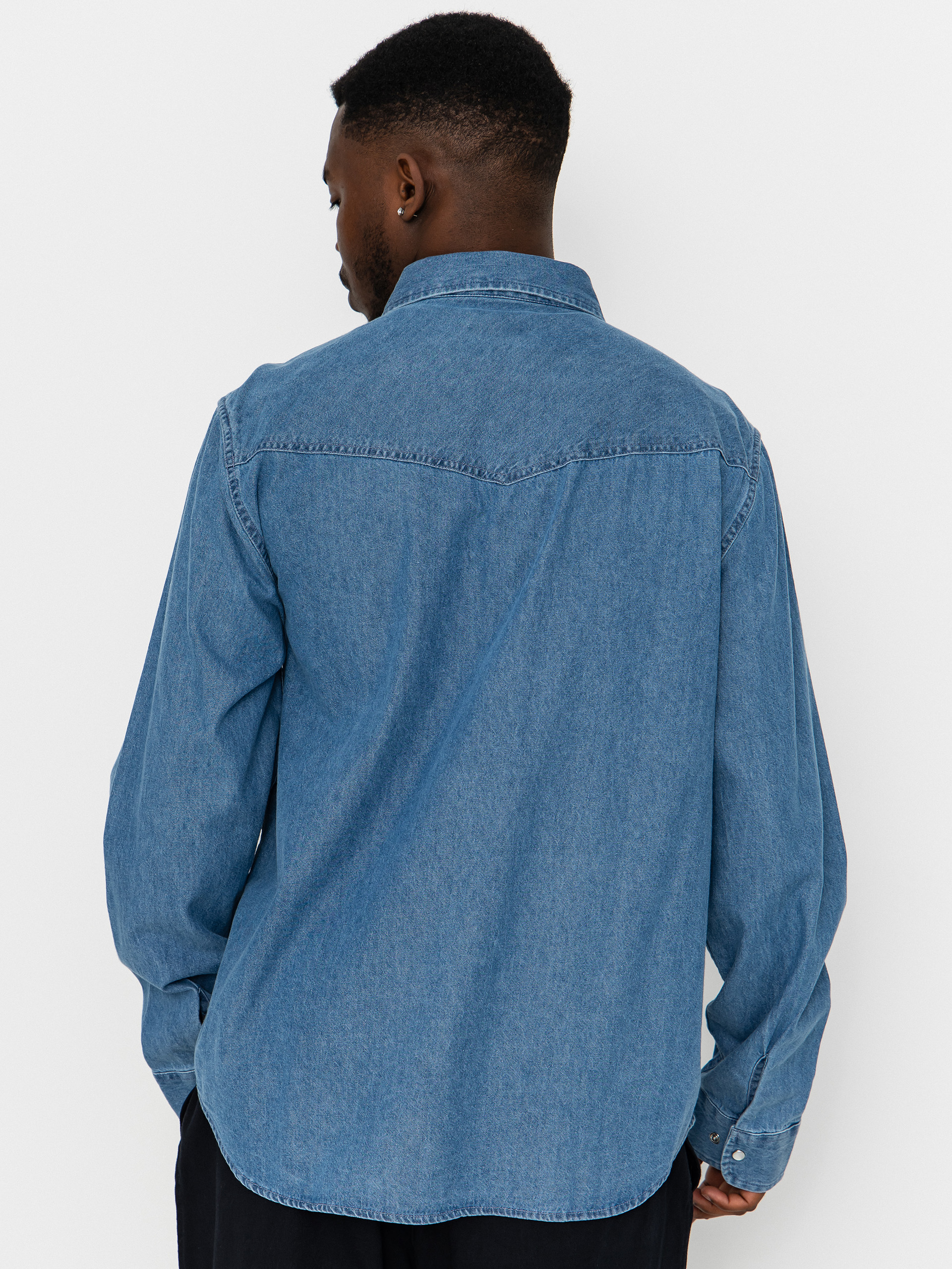Košeľa Brixton Waylon Lw Overshirt (med wash chambrey)