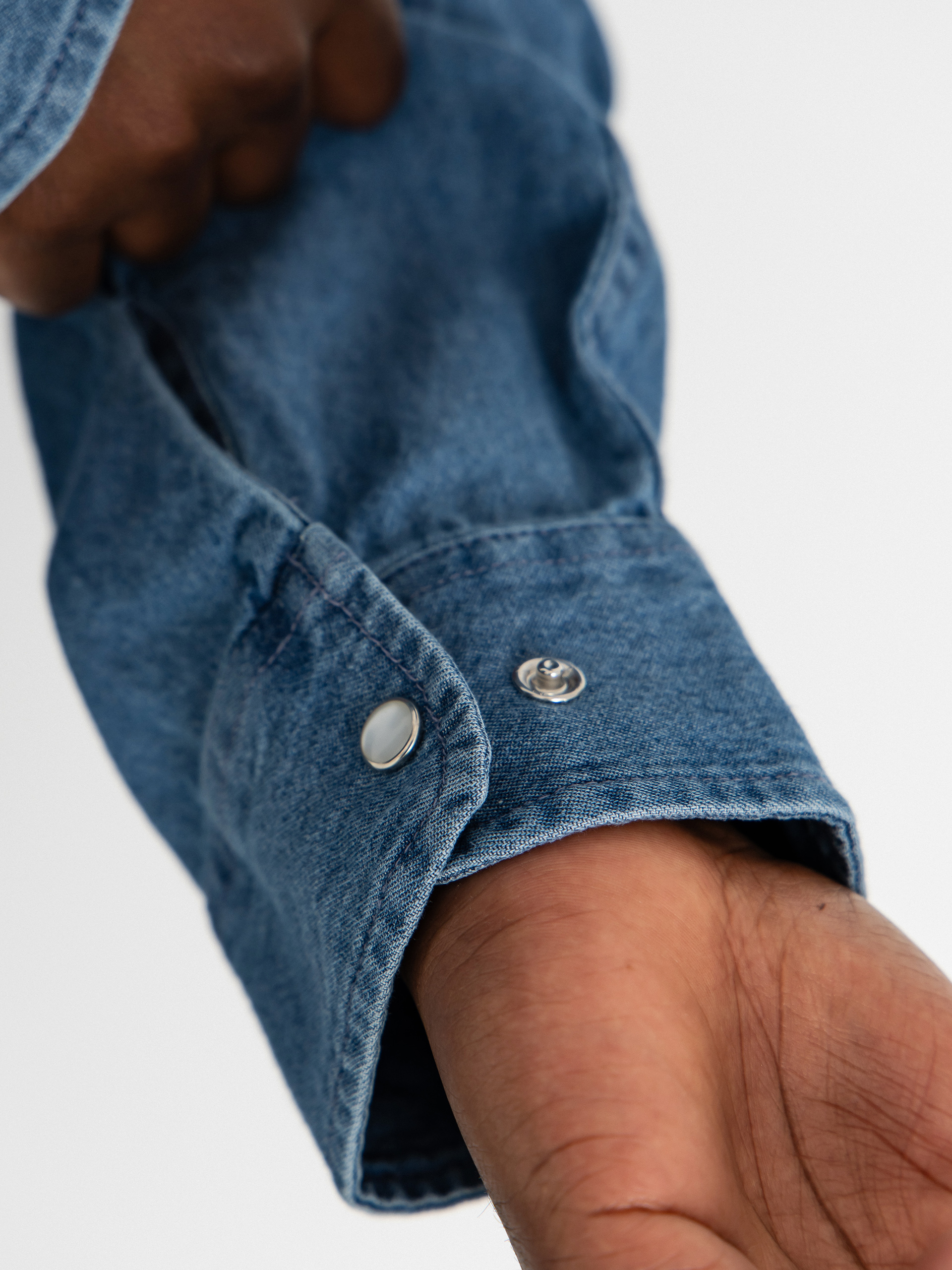 Košeľa Brixton Waylon Lw Overshirt (med wash chambrey)