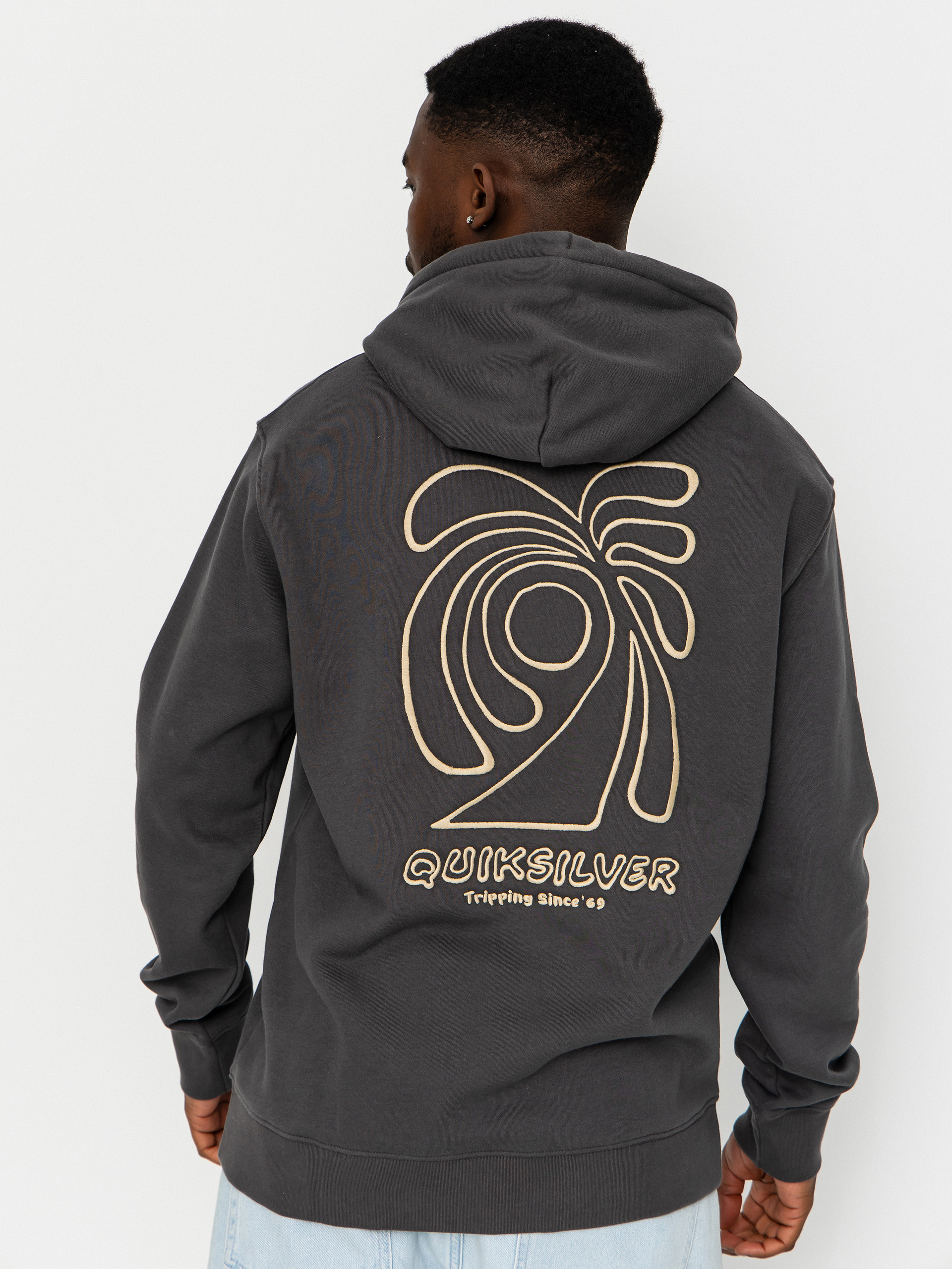 Mikina s kapucňou Quiksilver Salt Water Graphic HD (iron gate)