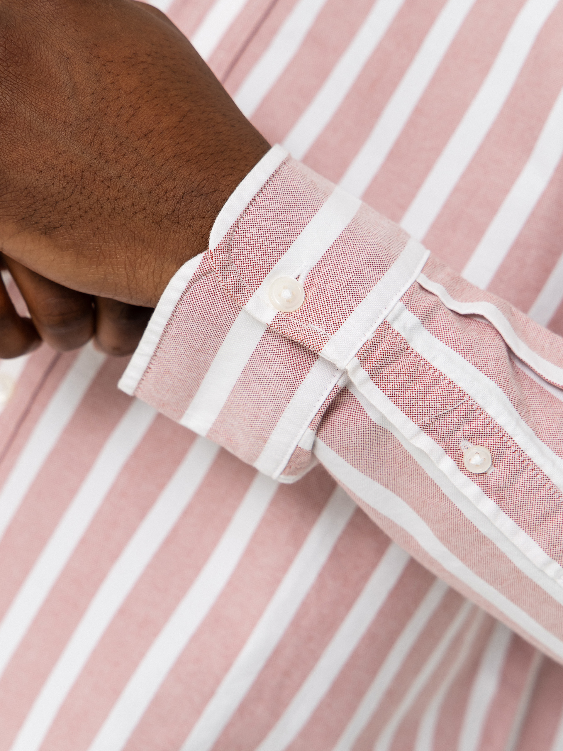 Košeľa Carhartt WIP Deven (deven stripe/oxide red/white)