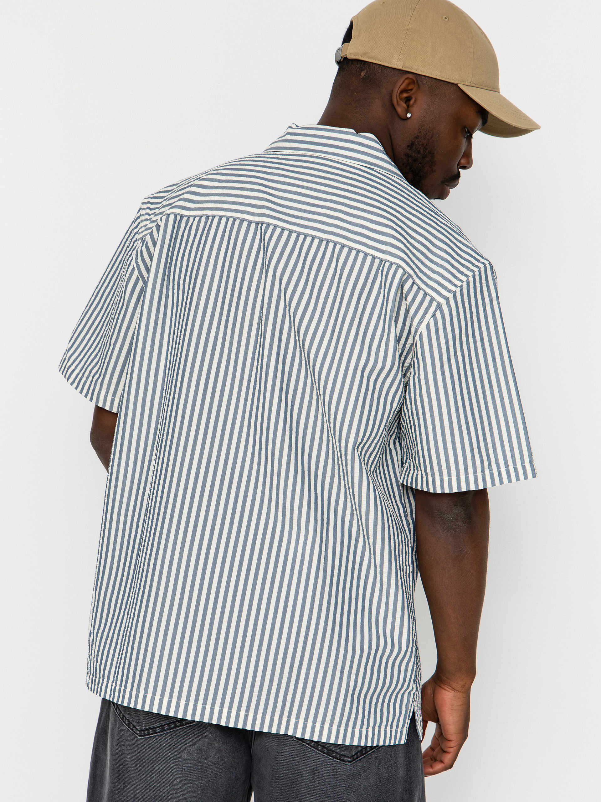 Košeľa Carhartt WIP Leavel (leavel stripe/blue river/wax)
