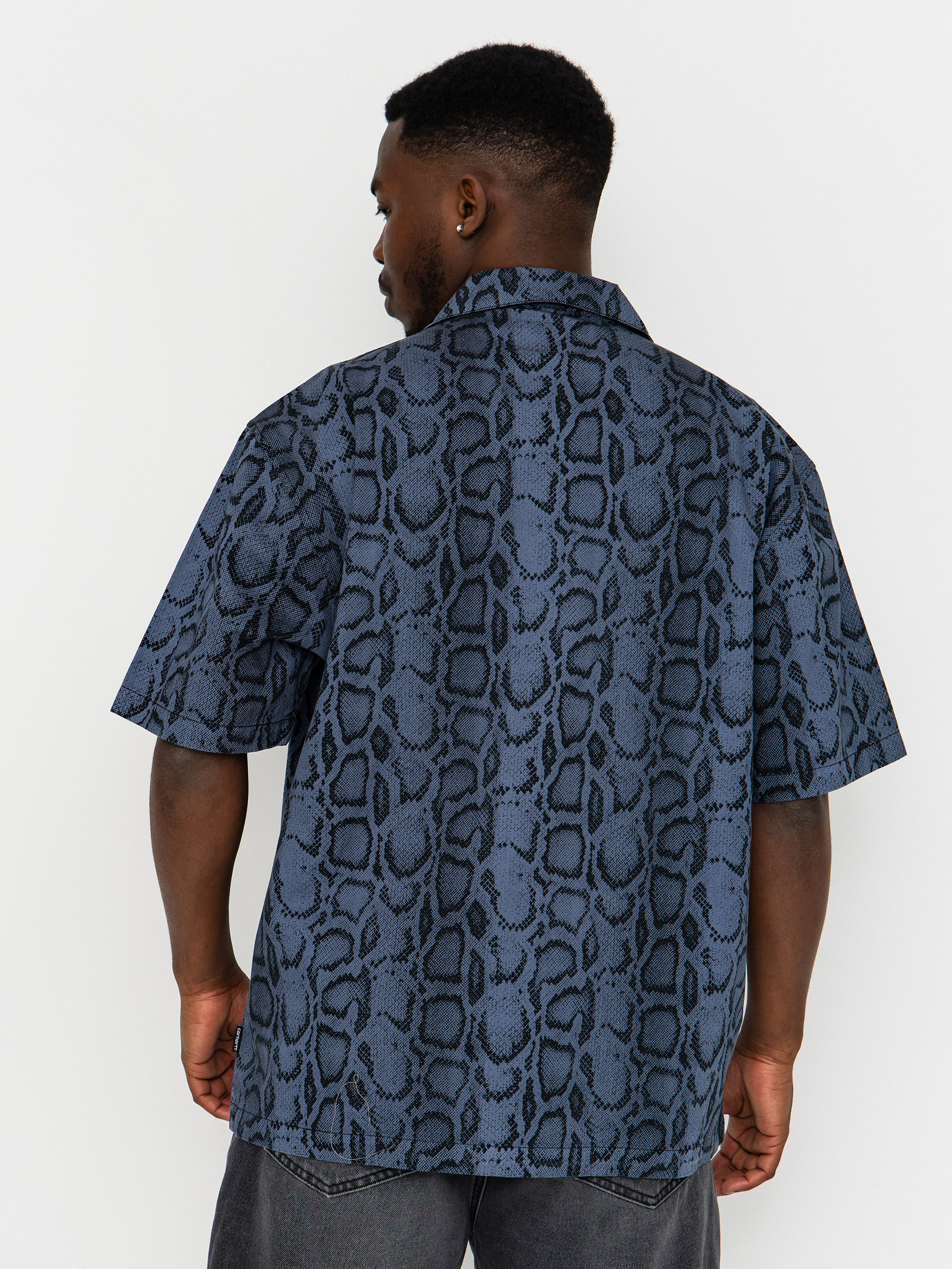 Košeľa Carhartt WIP Snake Camo (snake camo/velvet blue)