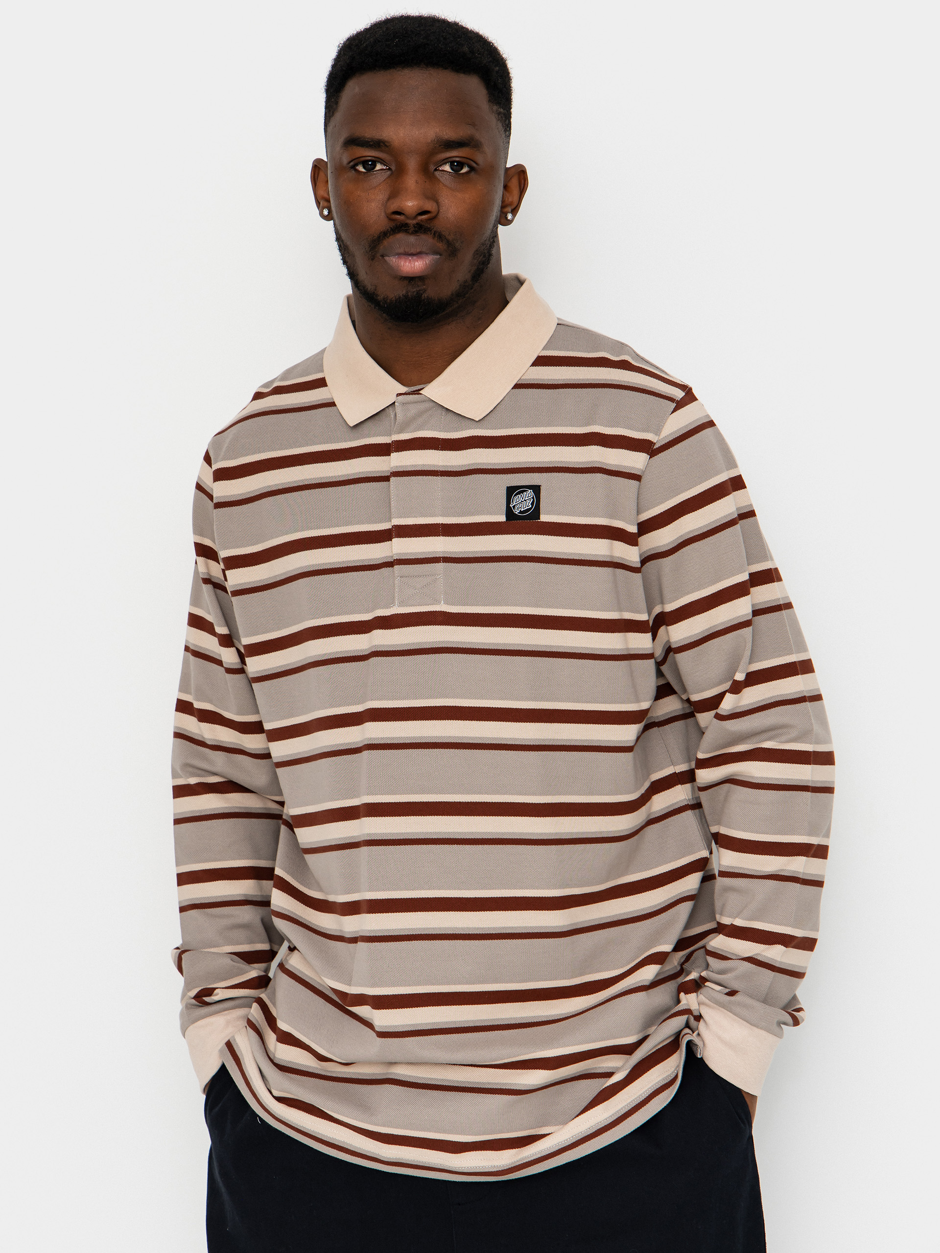 Triko Santa Cruz Cera Polo (stone grey/coffee)