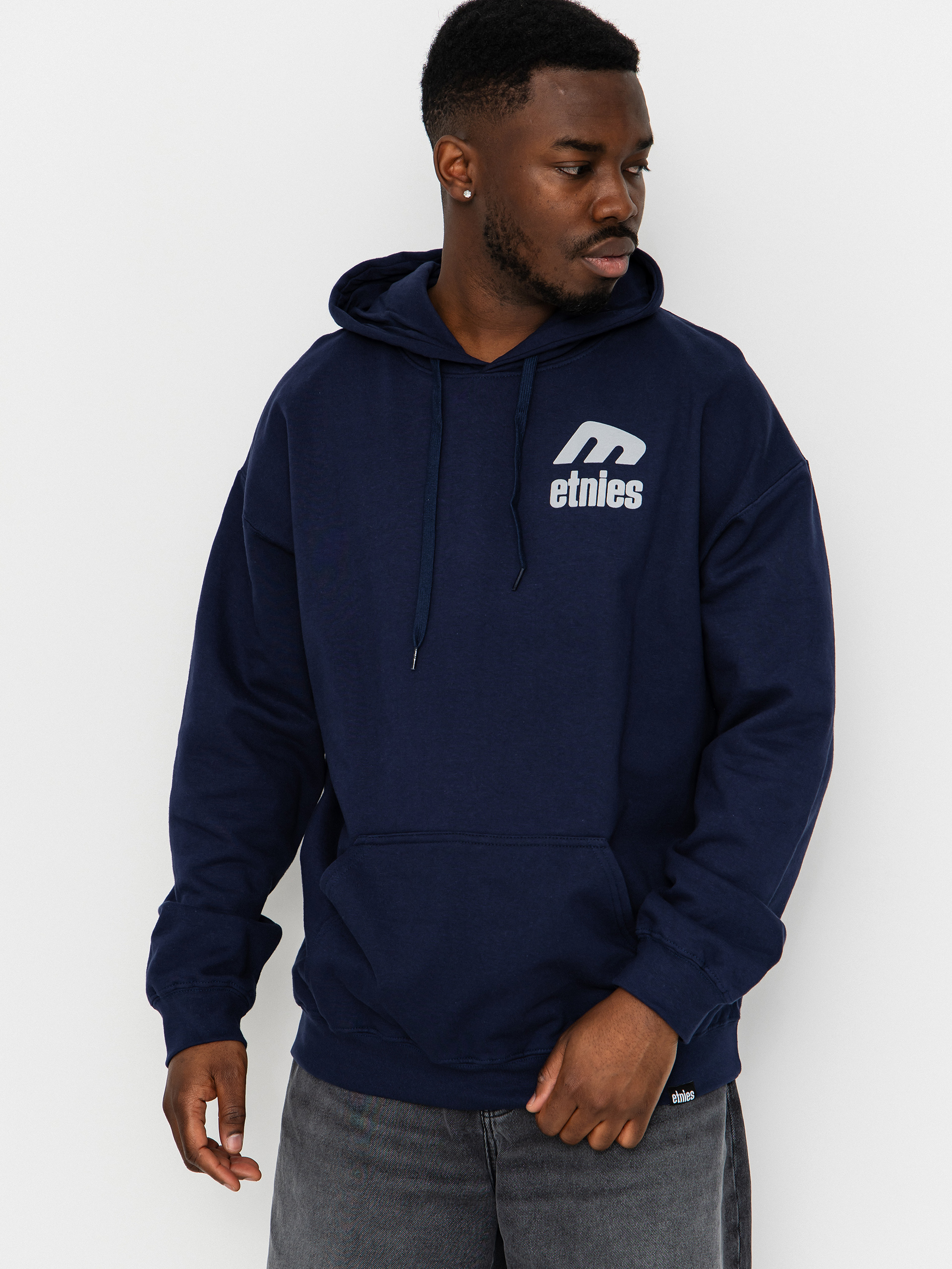 Mikina s kapucňou Etnies Icon E HD (navy/grey)