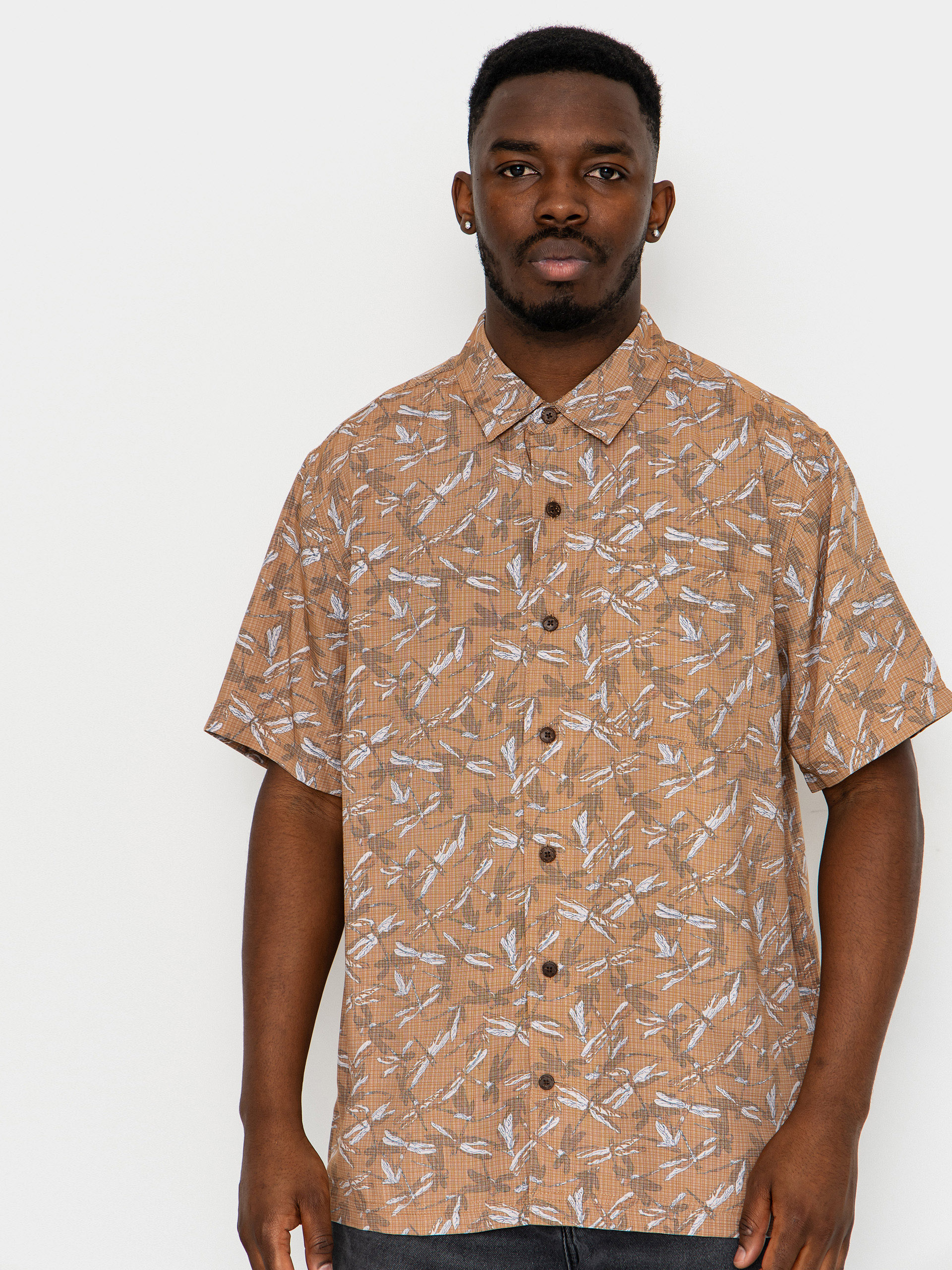 Košeľa Royal Robbins Camino Pucker (pecan dragonfly pt)