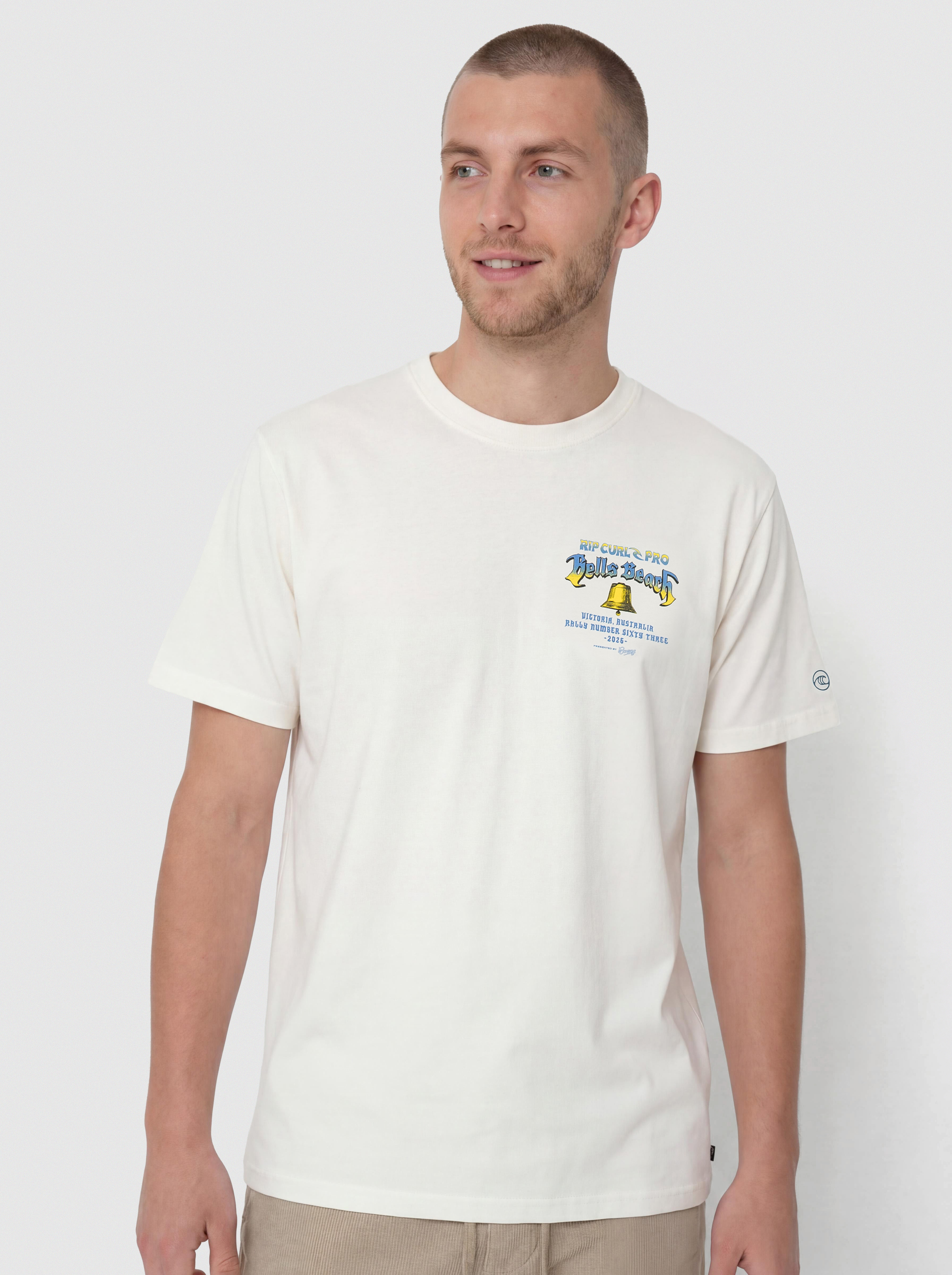 Tričko Rip Curl Bells Pro 26 Bell Logo (bone)