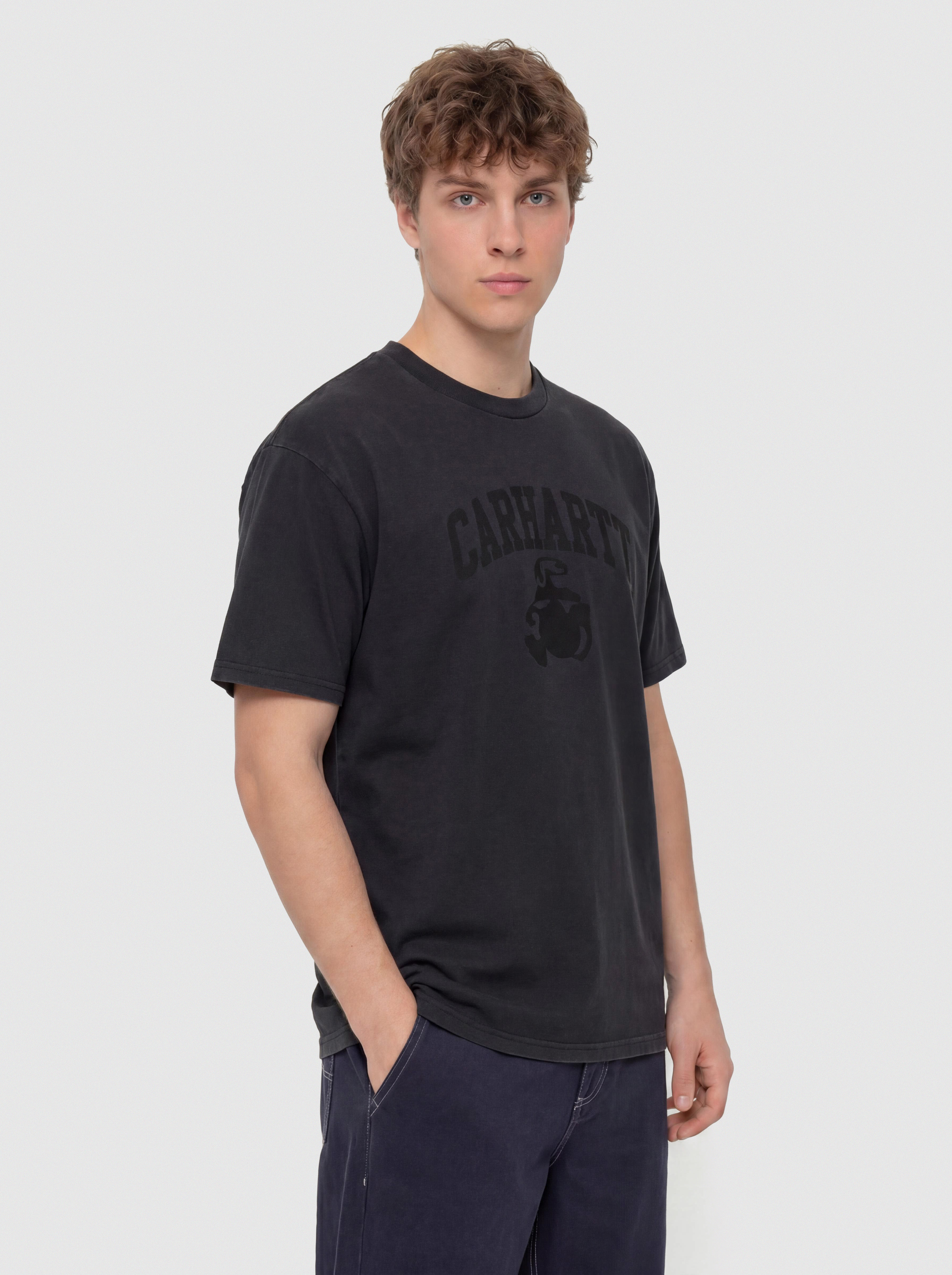 Tričko Carhartt WIP Faded Pond Corps (black)