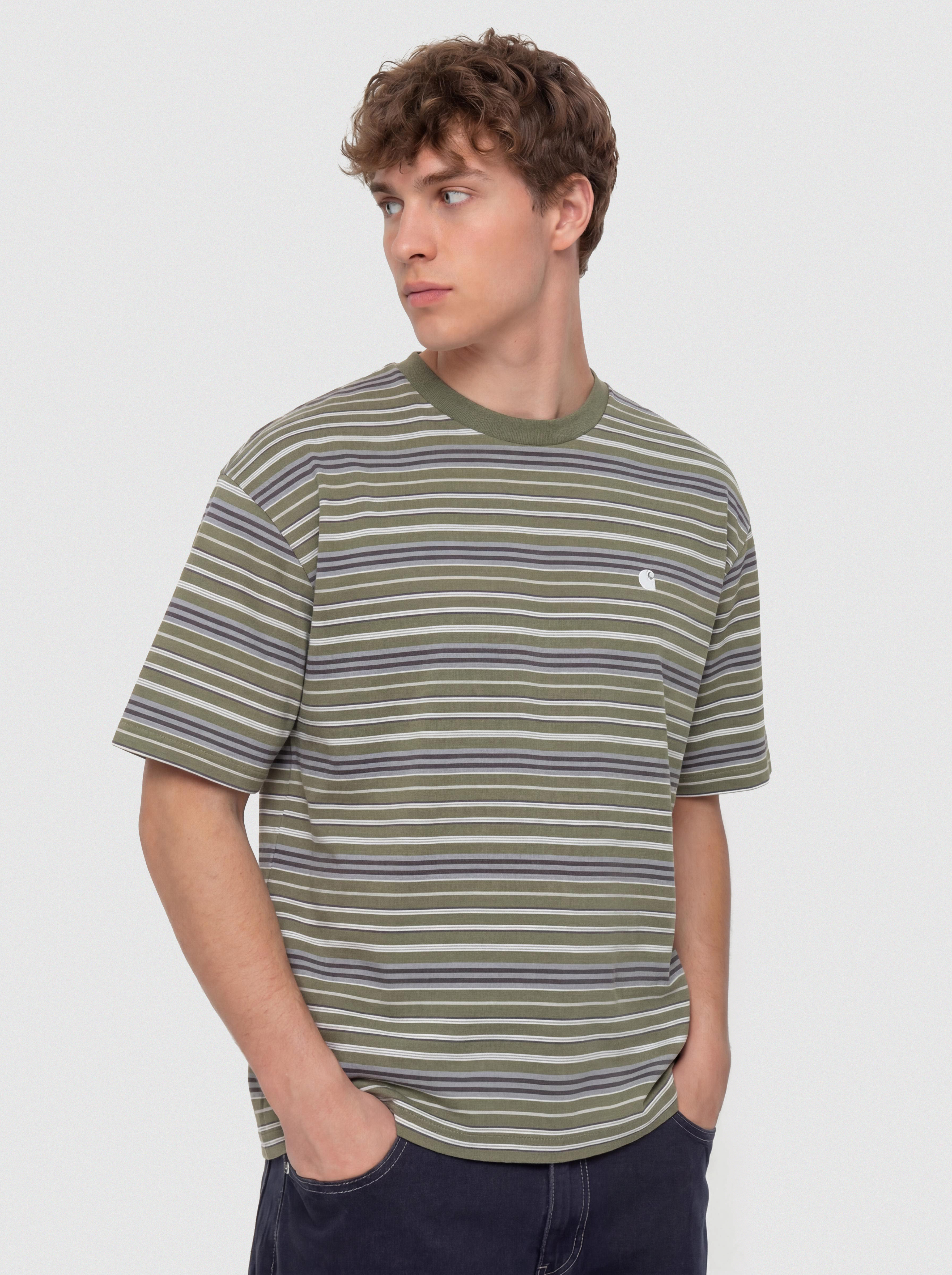 Tričko Carhartt WIP Zane (zane stripe/dollar green)