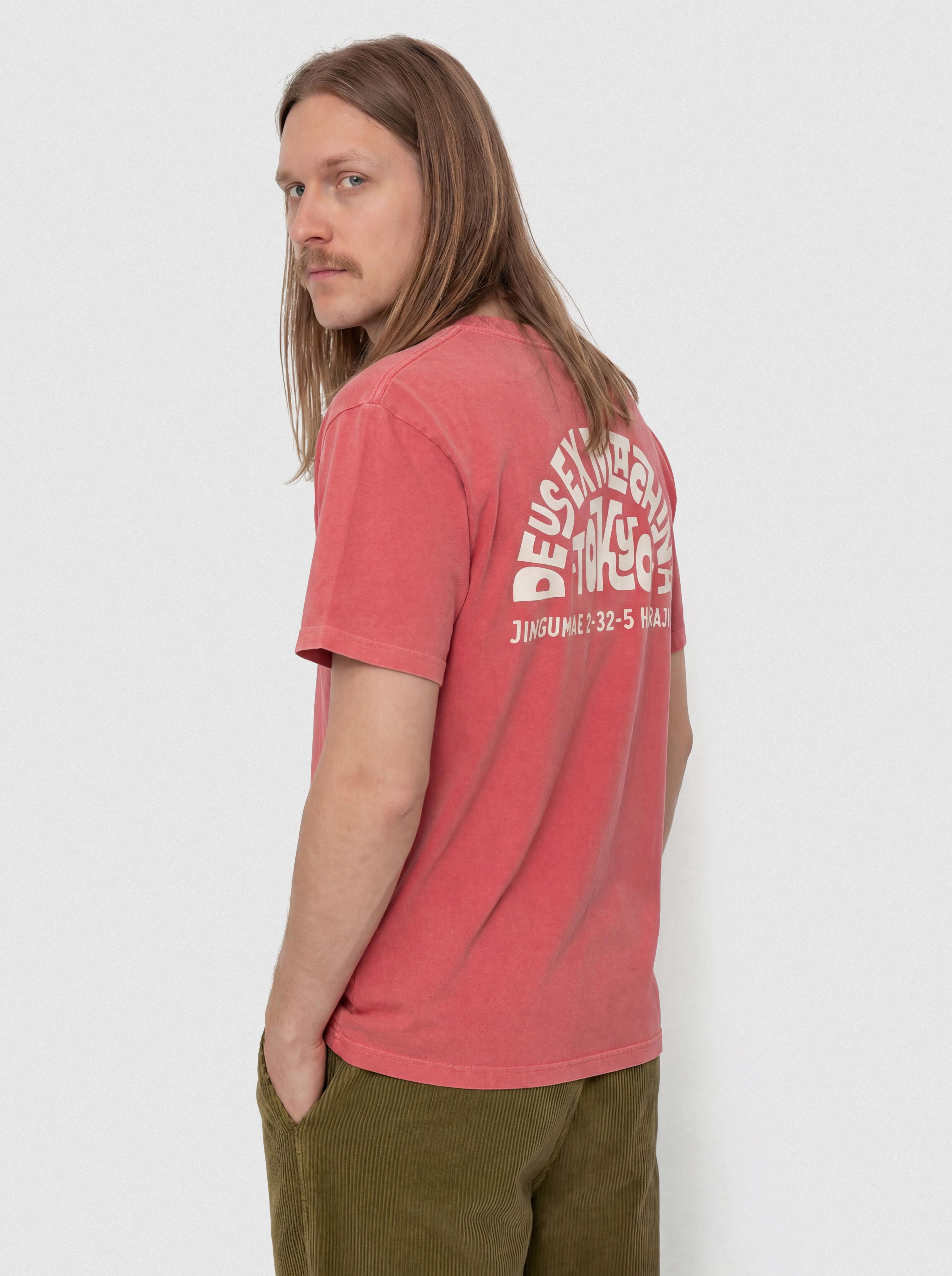 Tričko Deus Ex Machina Tokyo Address (melon red)