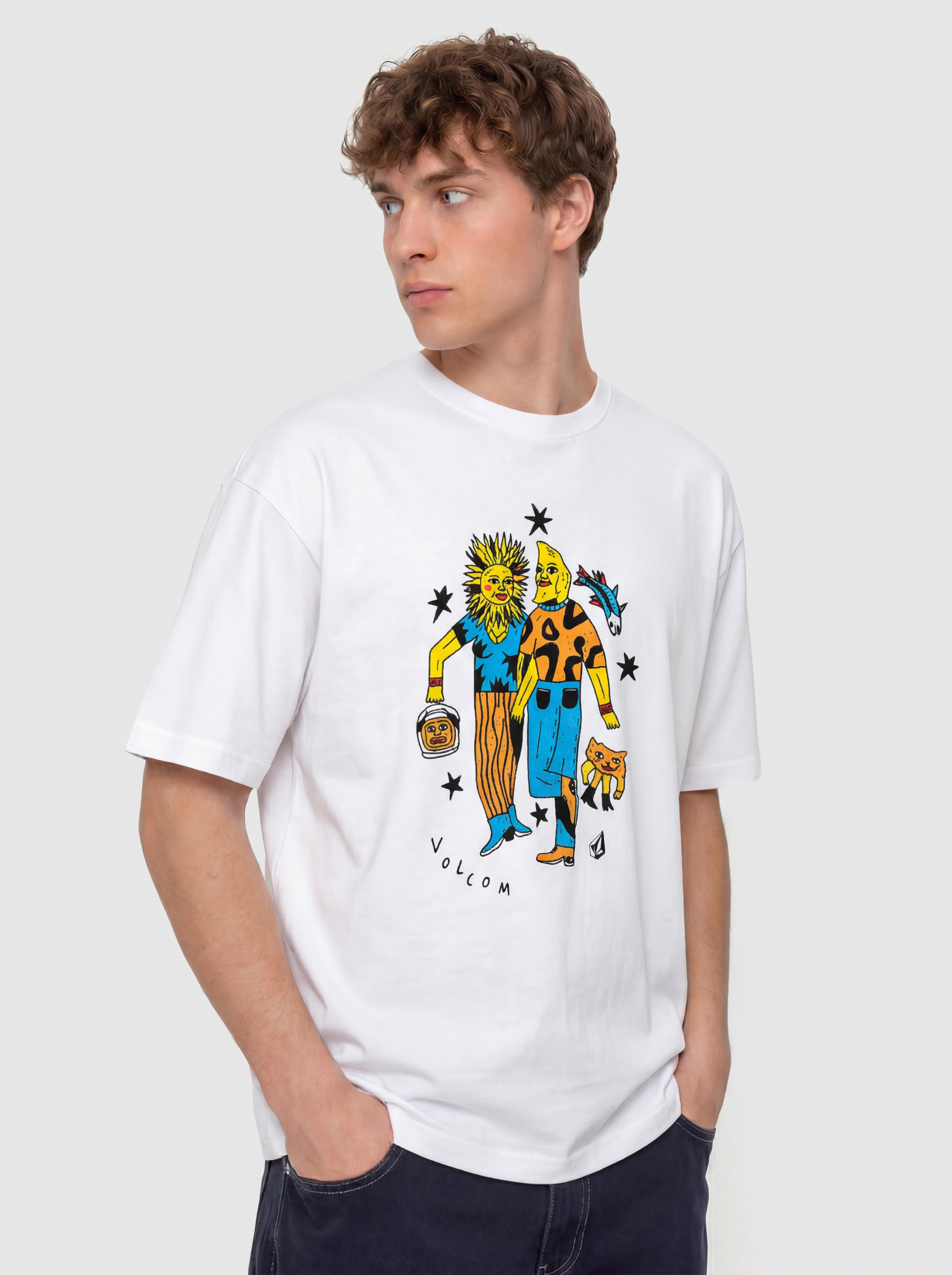 Tričko Volcom Fa Bob Mollema 3 Lse (white)