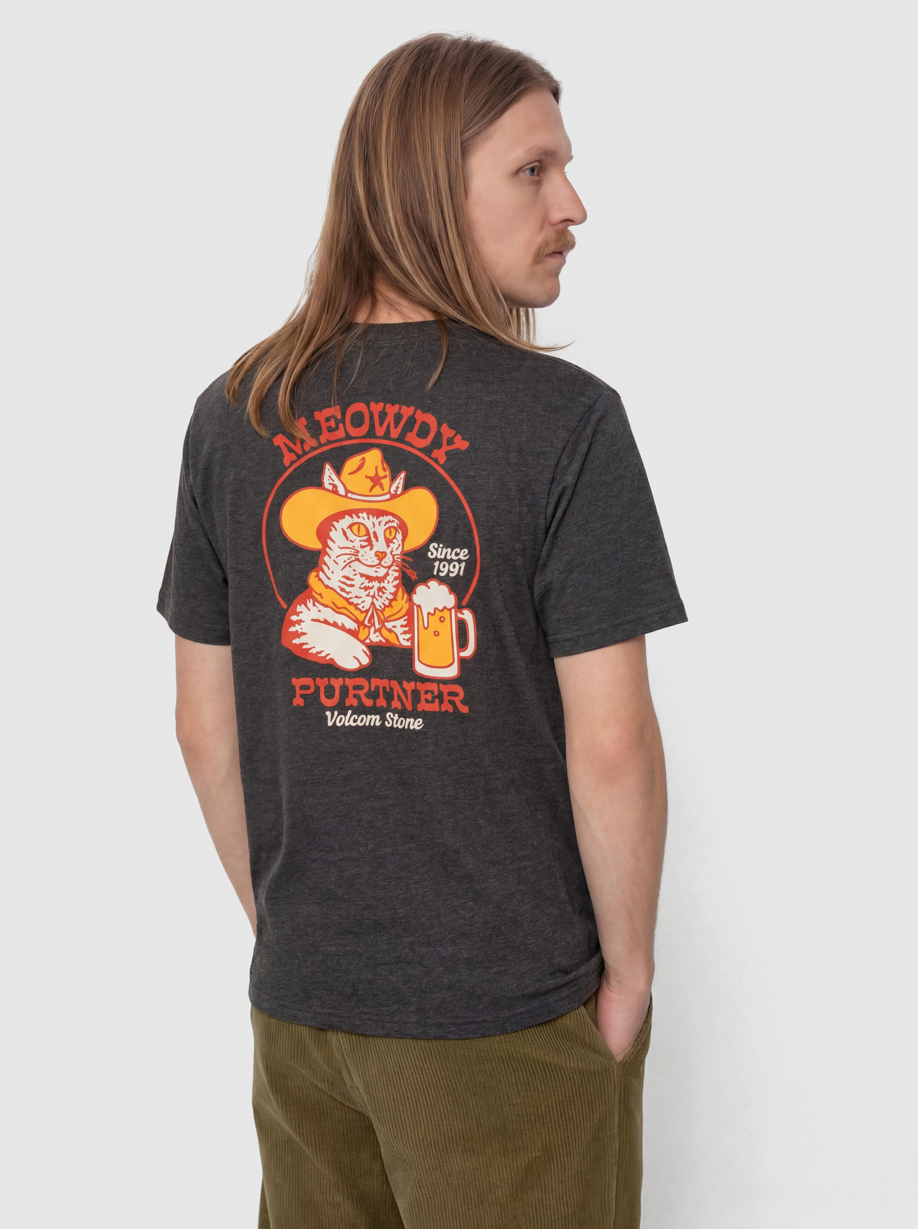 Tričko Volcom Meowdy Hth (heather black)