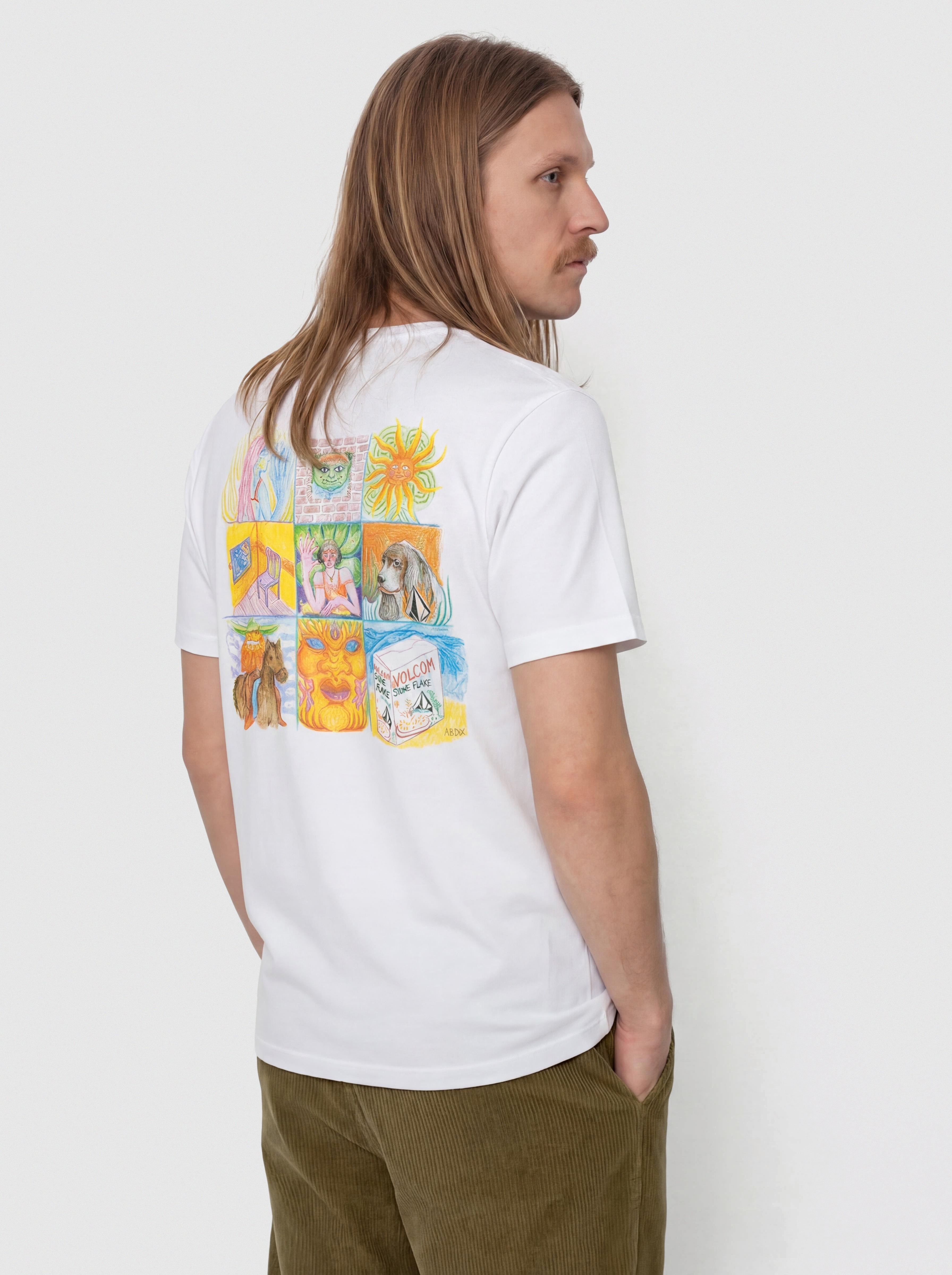 Tričko Volcom Double Fantasy Lse (white)