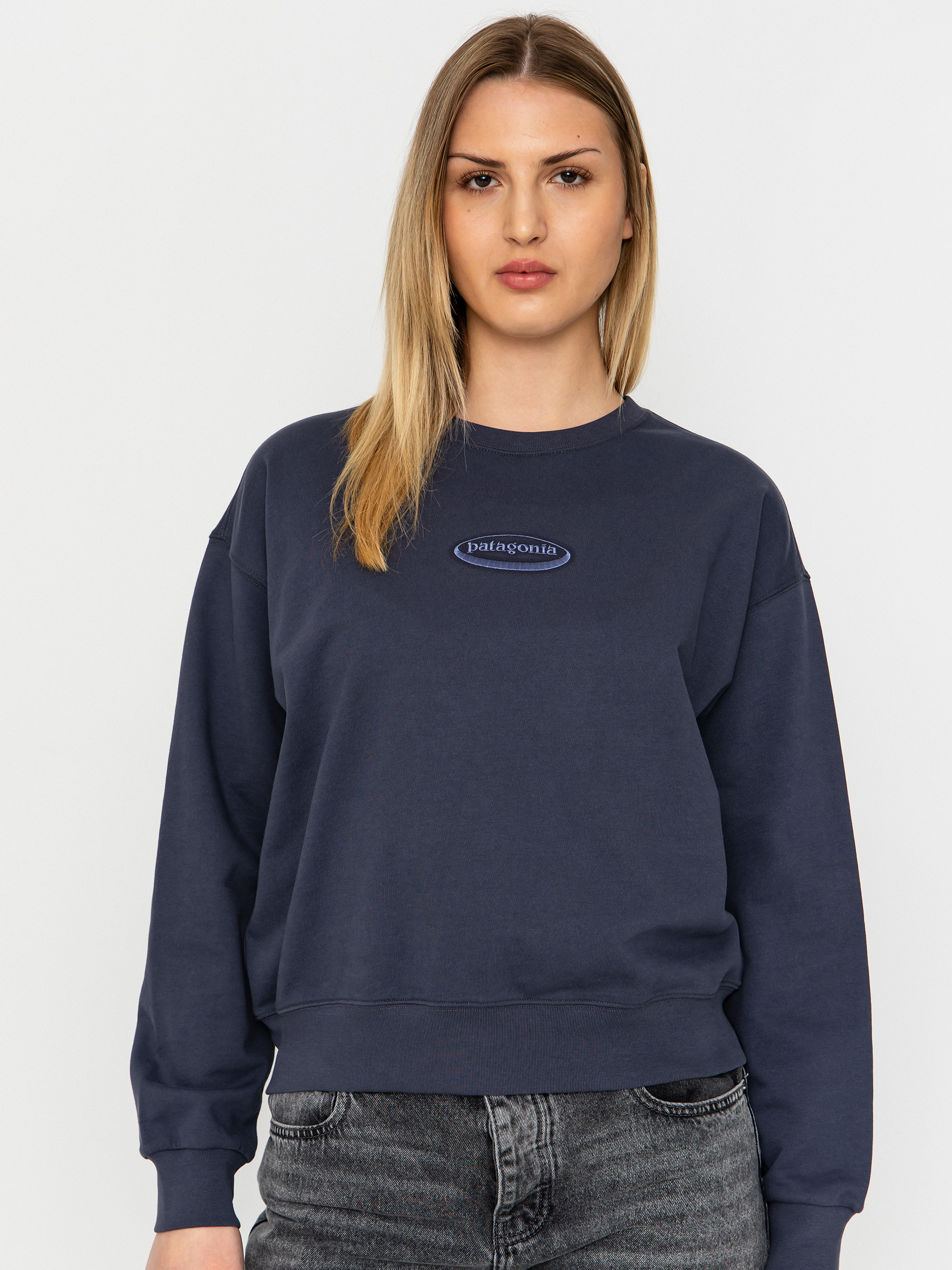 Mikina Patagonia 95 Oval Logo Daily Wmn (smolder blue)