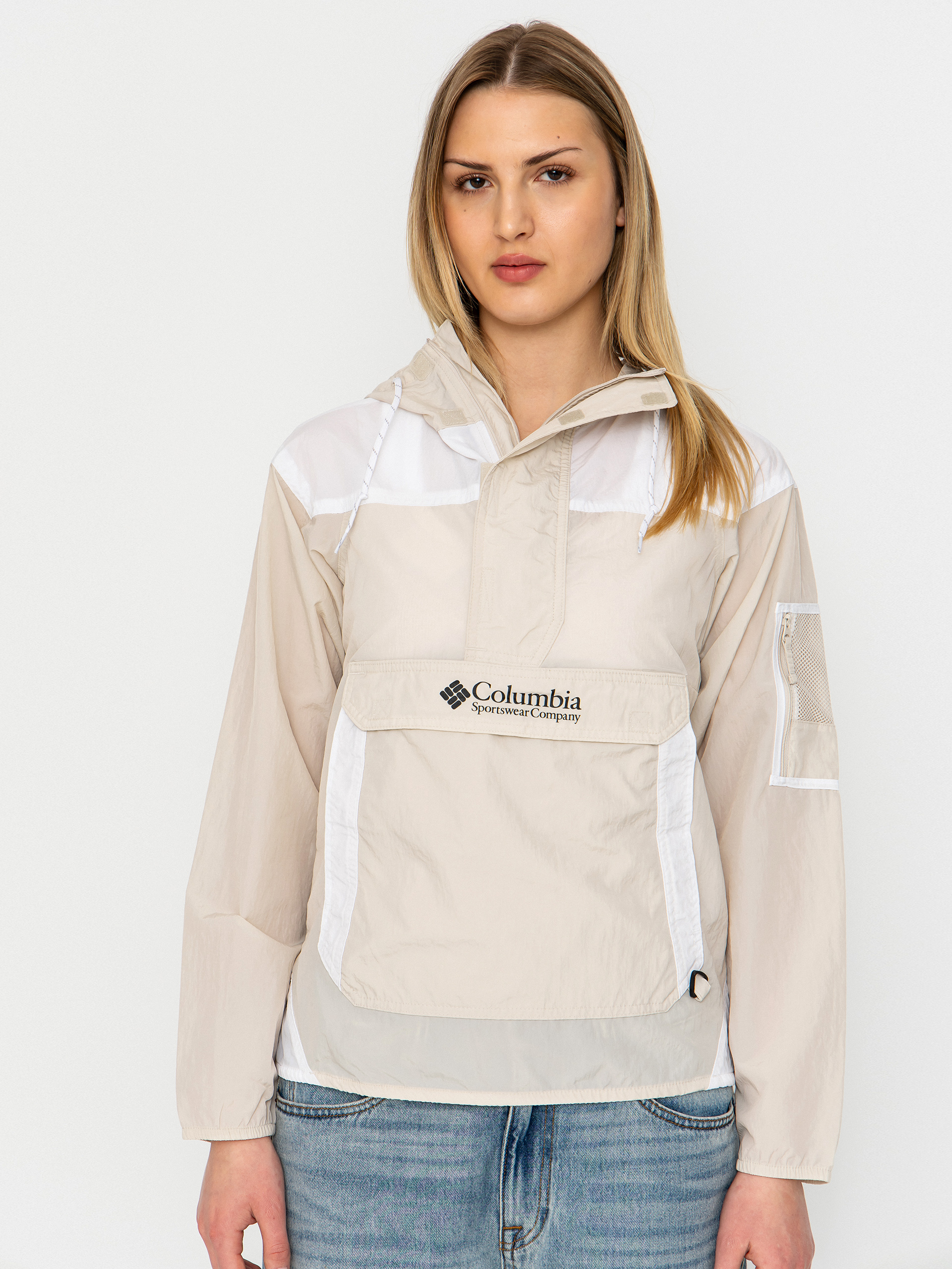 Bunda Columbia Challenger II Windbreaker Wmn (dark stone/white)