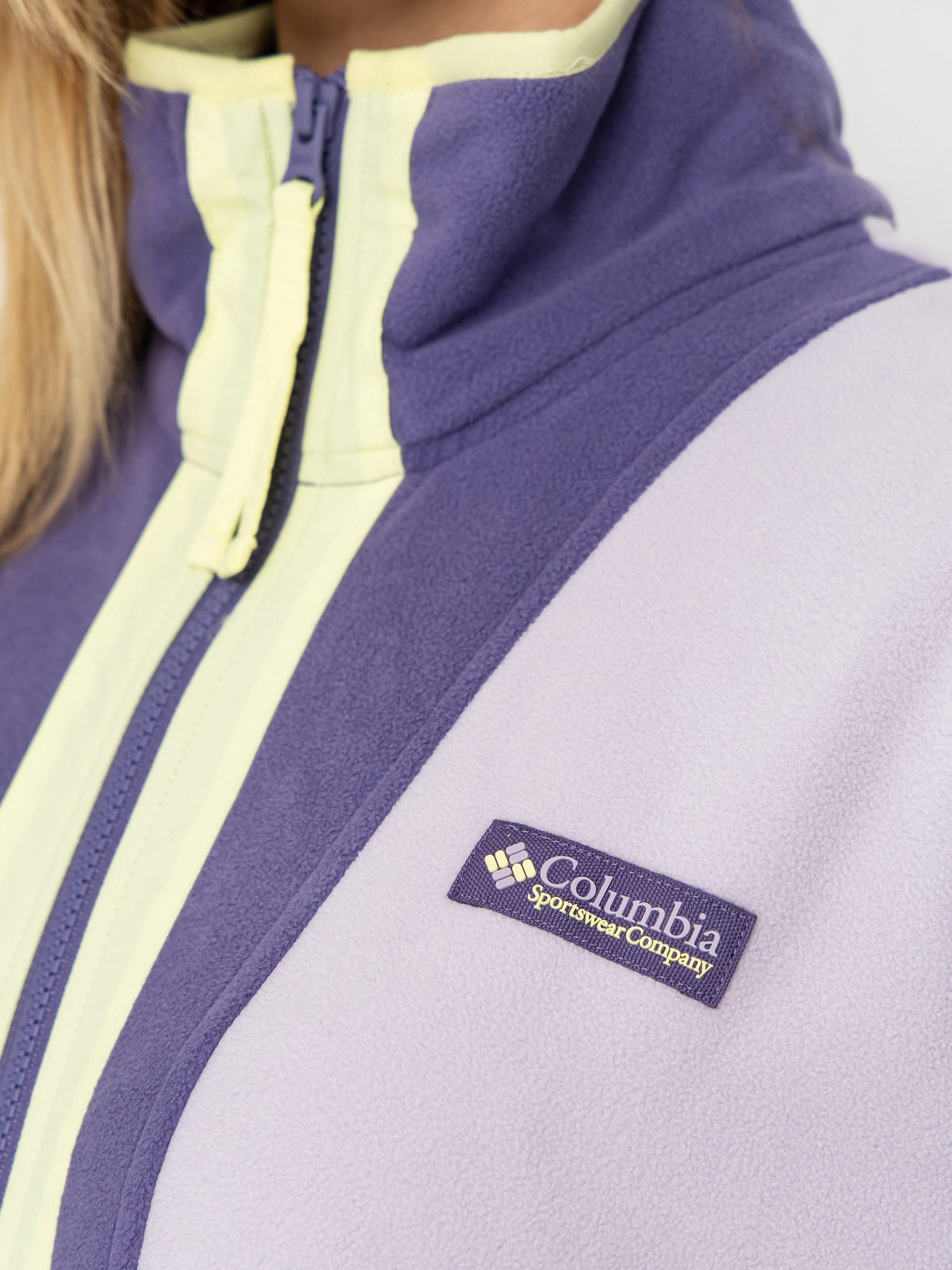 Dámsky Flísová mikina Columbia Backbowl II Full Zip (lavender pearl/stormwatch/citron haze)