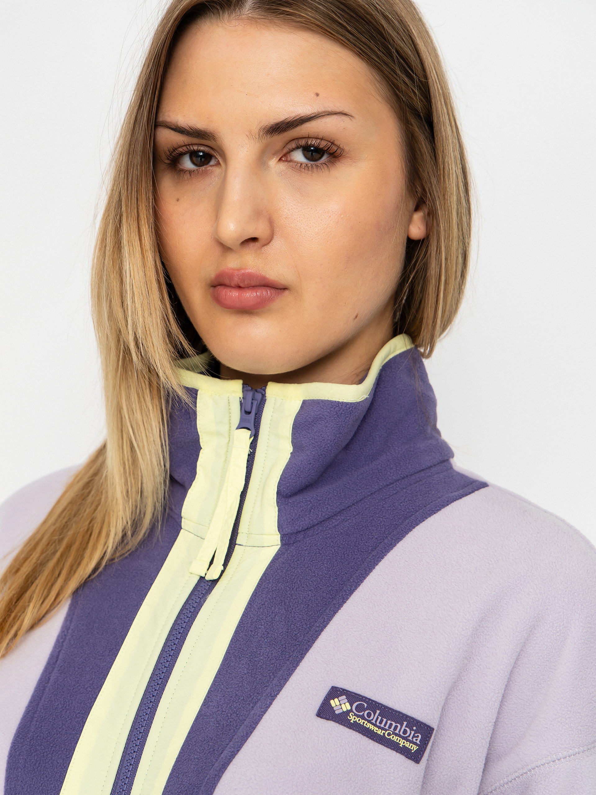 Dámsky Flísová mikina Columbia Backbowl II Full Zip (lavender pearl/stormwatch/citron haze)