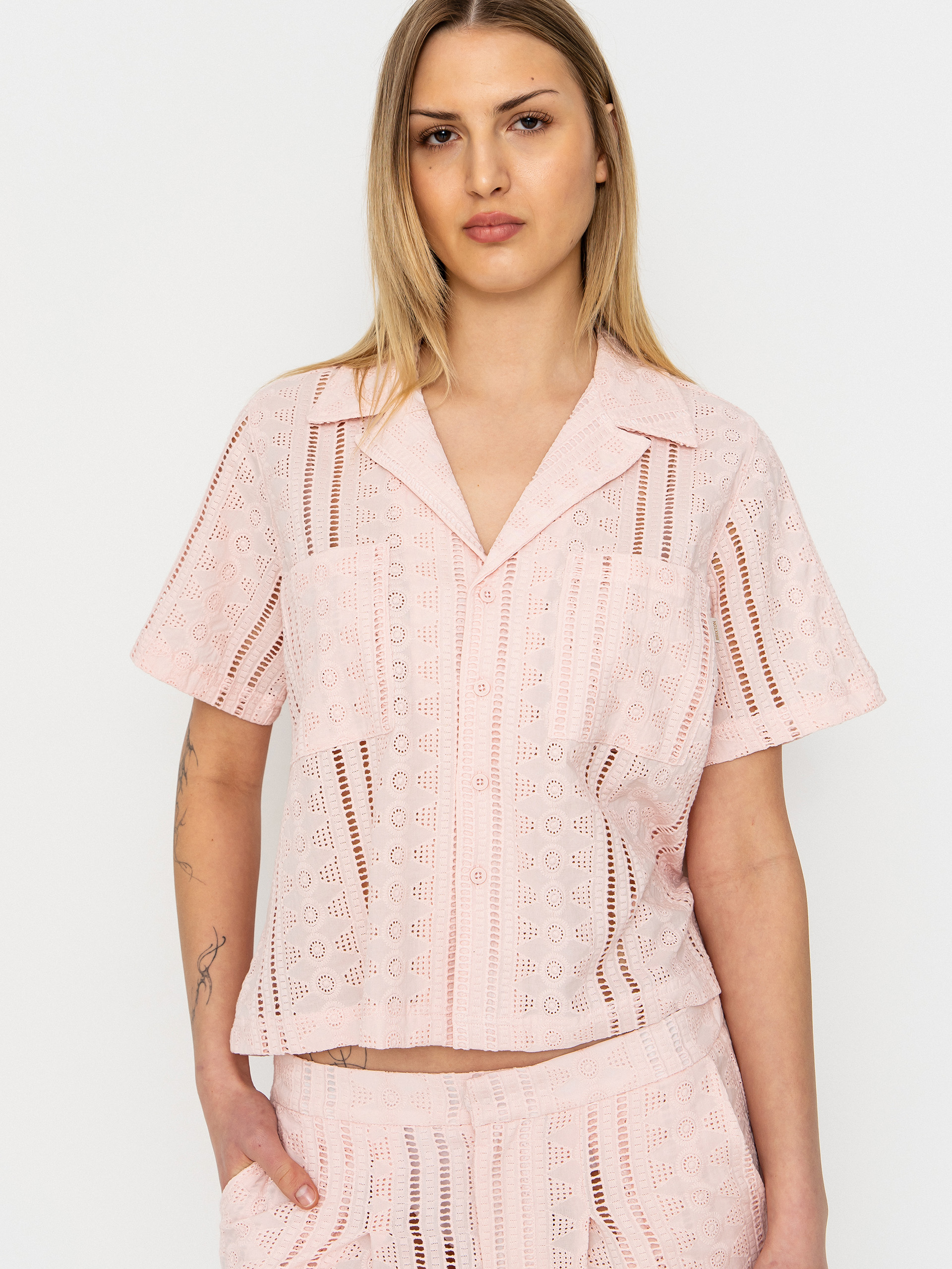 Košeľa Brixton Paradise Lounge Wmn (chalk pink)