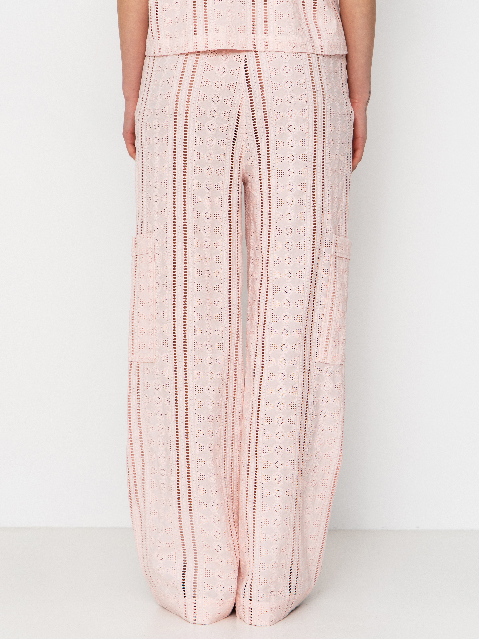 Nohavice Brixton The Mercer Wide Leg Trouser Wmn (chalk pink)