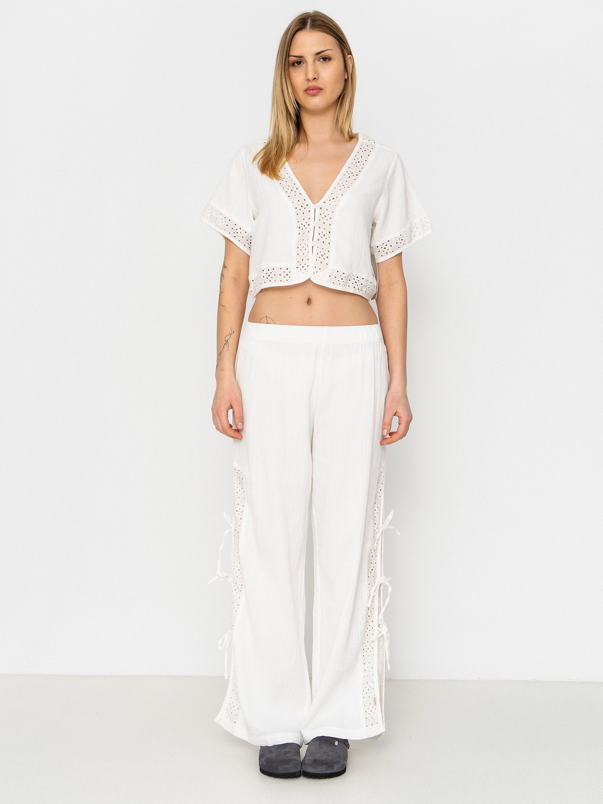 Nohavice Brixton Seaside Eyelet Wide Leg Wmn