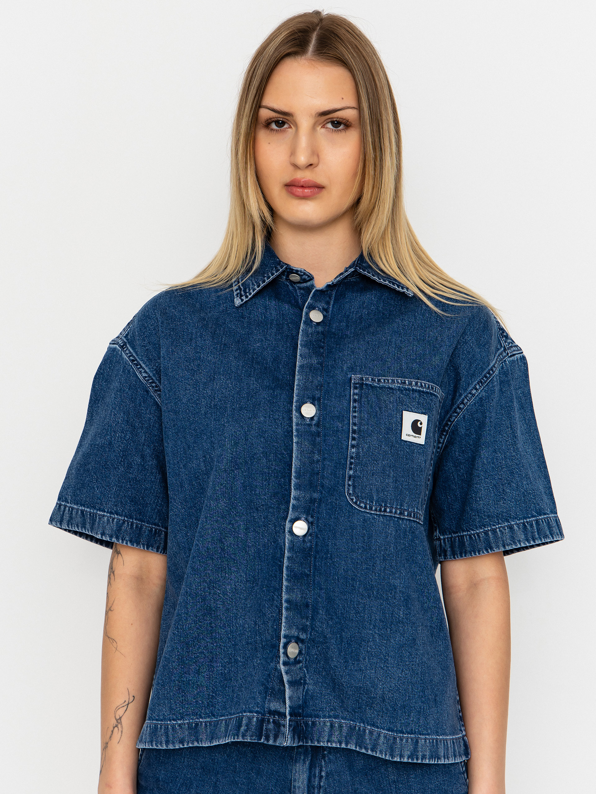Košeľa Carhartt WIP Lovilia Wmn (blue)