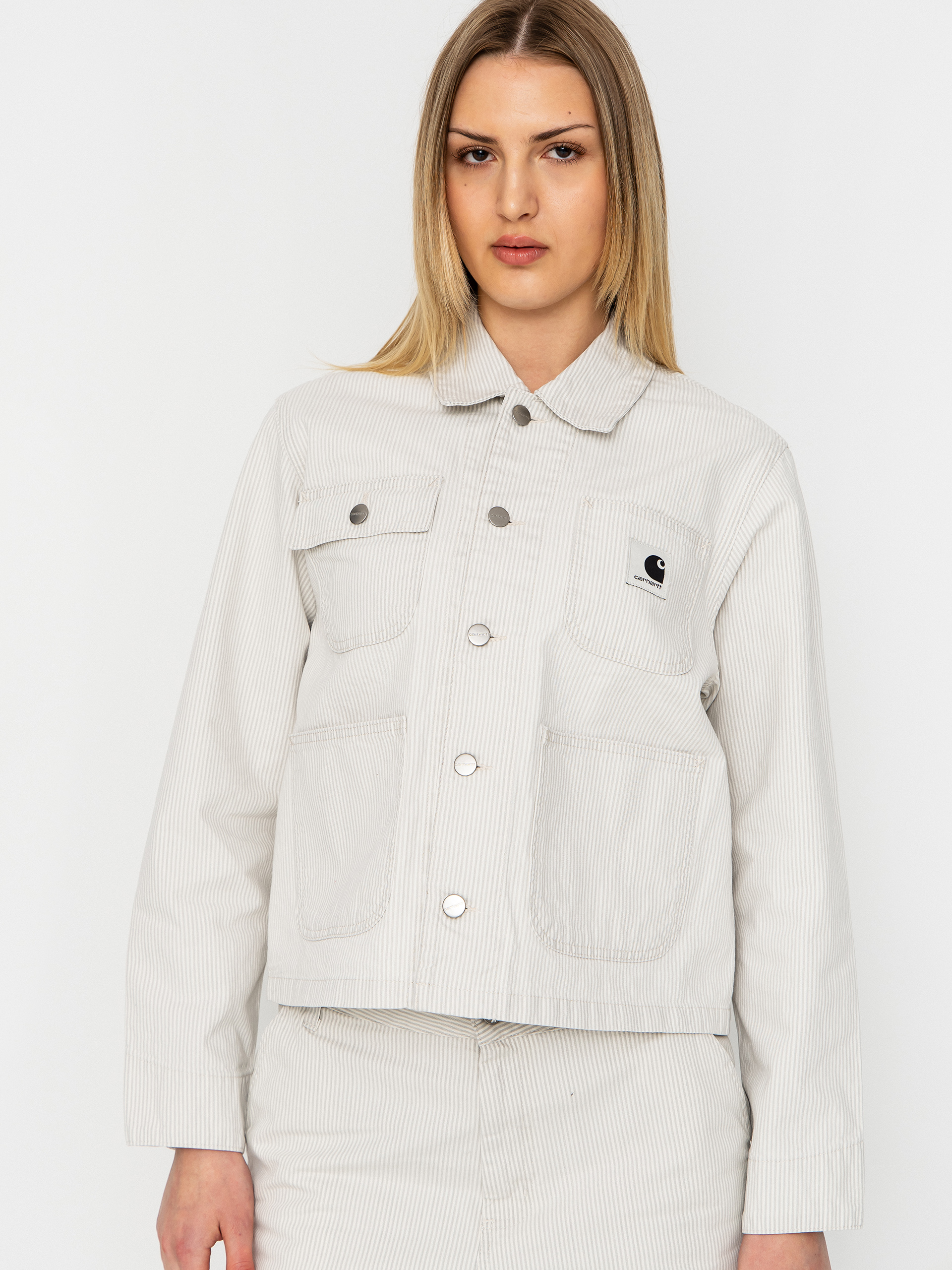 Bunda Carhartt WIP Mercer Chore Coat Wmn (mercer stripe/graphite/wax)