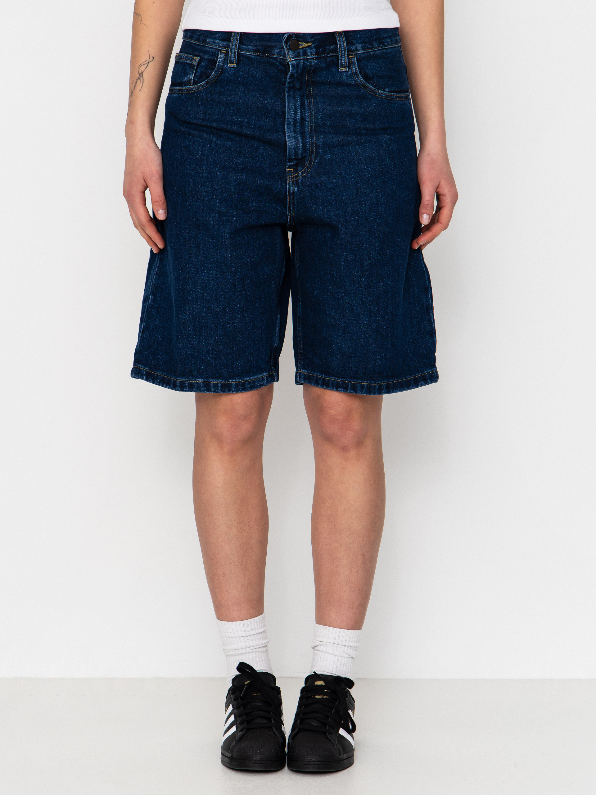 Kraťasy Carhartt WIP Brandon Wmn (blue stone washed)