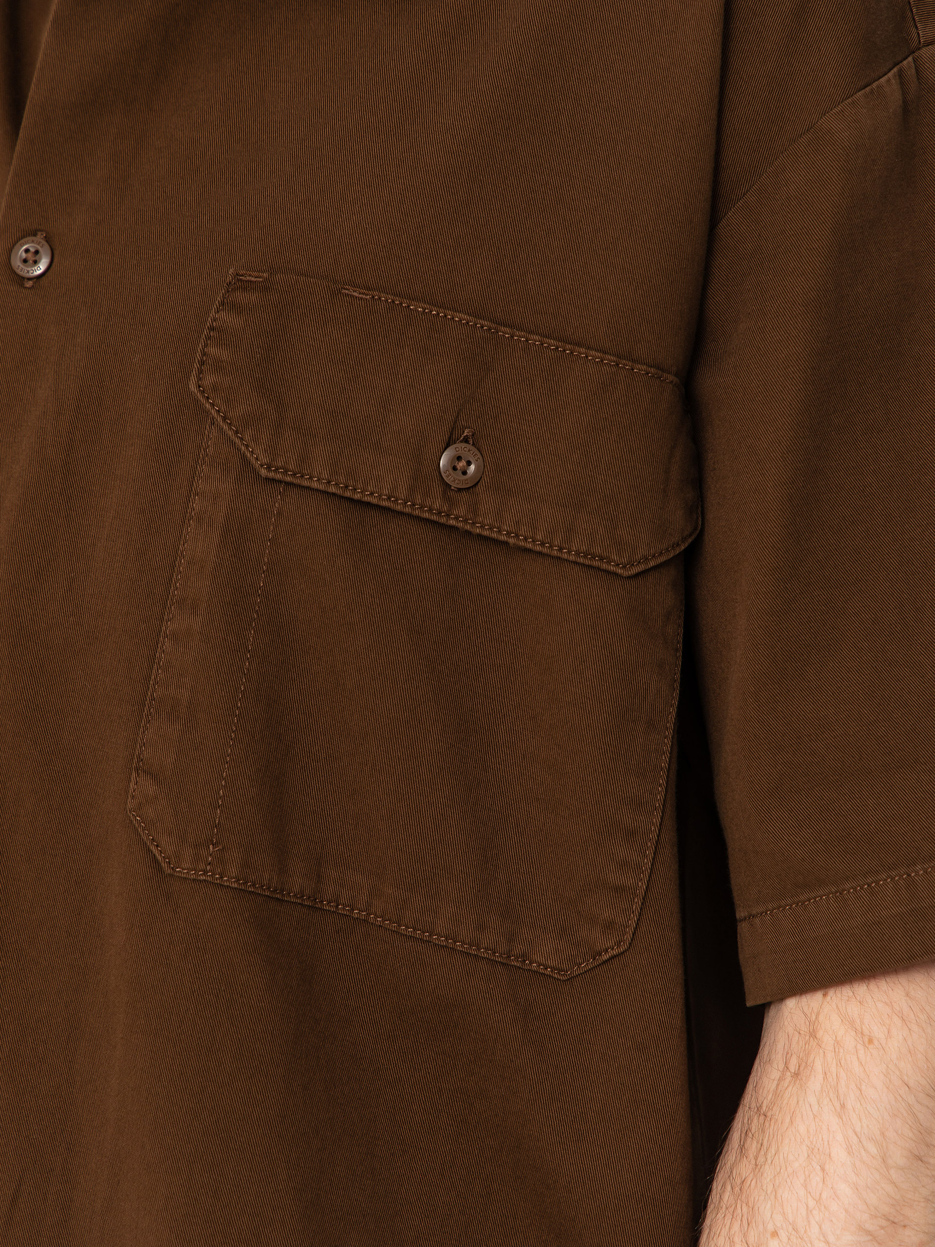 Košeľa Dickies 247 Garment Dyed Work (timber brown)
