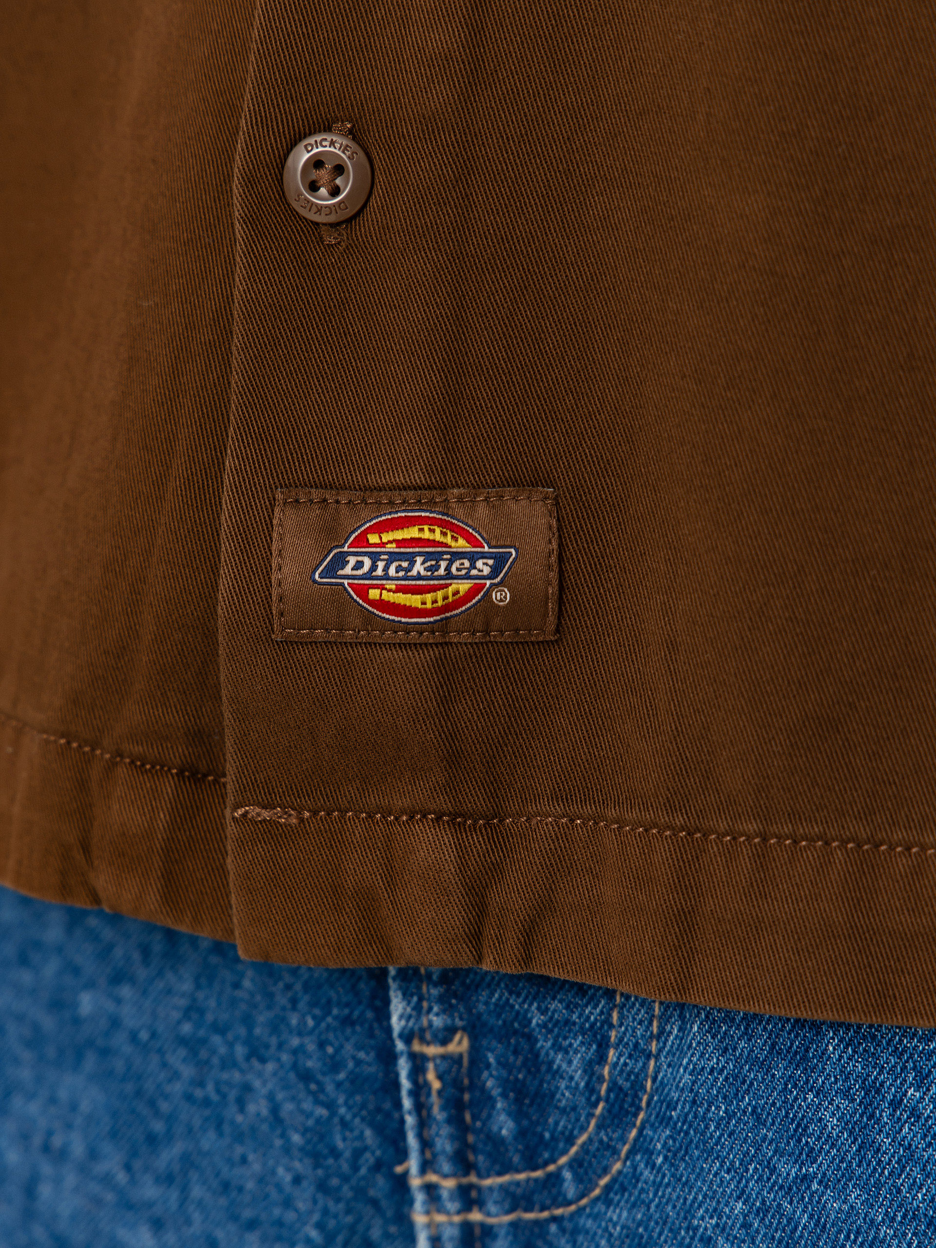 Košeľa Dickies 247 Garment Dyed Work (timber brown)