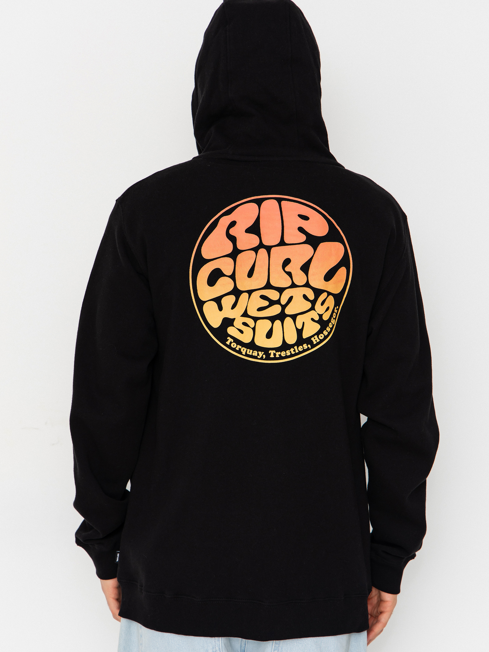 Mikina s kapucňou Rip Curl Wettie Passage Icon ZHD (black/black)