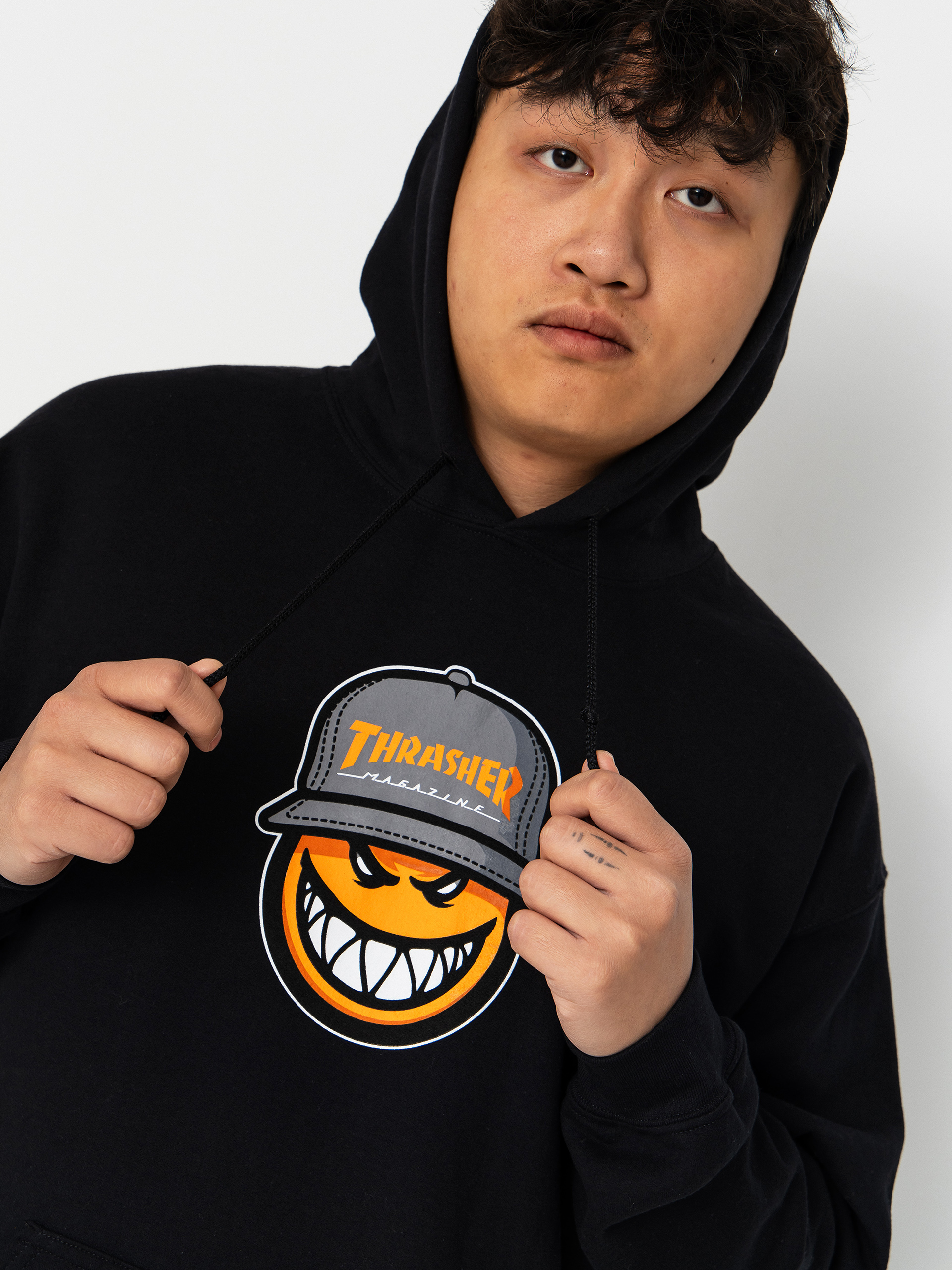 Mikina s kapucňou Thrasher x Spitfire Sf Loc HD (black)