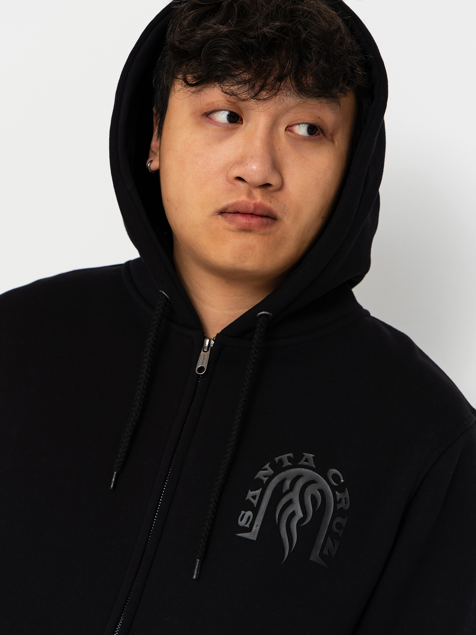 Mikina s kapucňou Santa Cruz Dressen Tribal Arch ZHD (black)