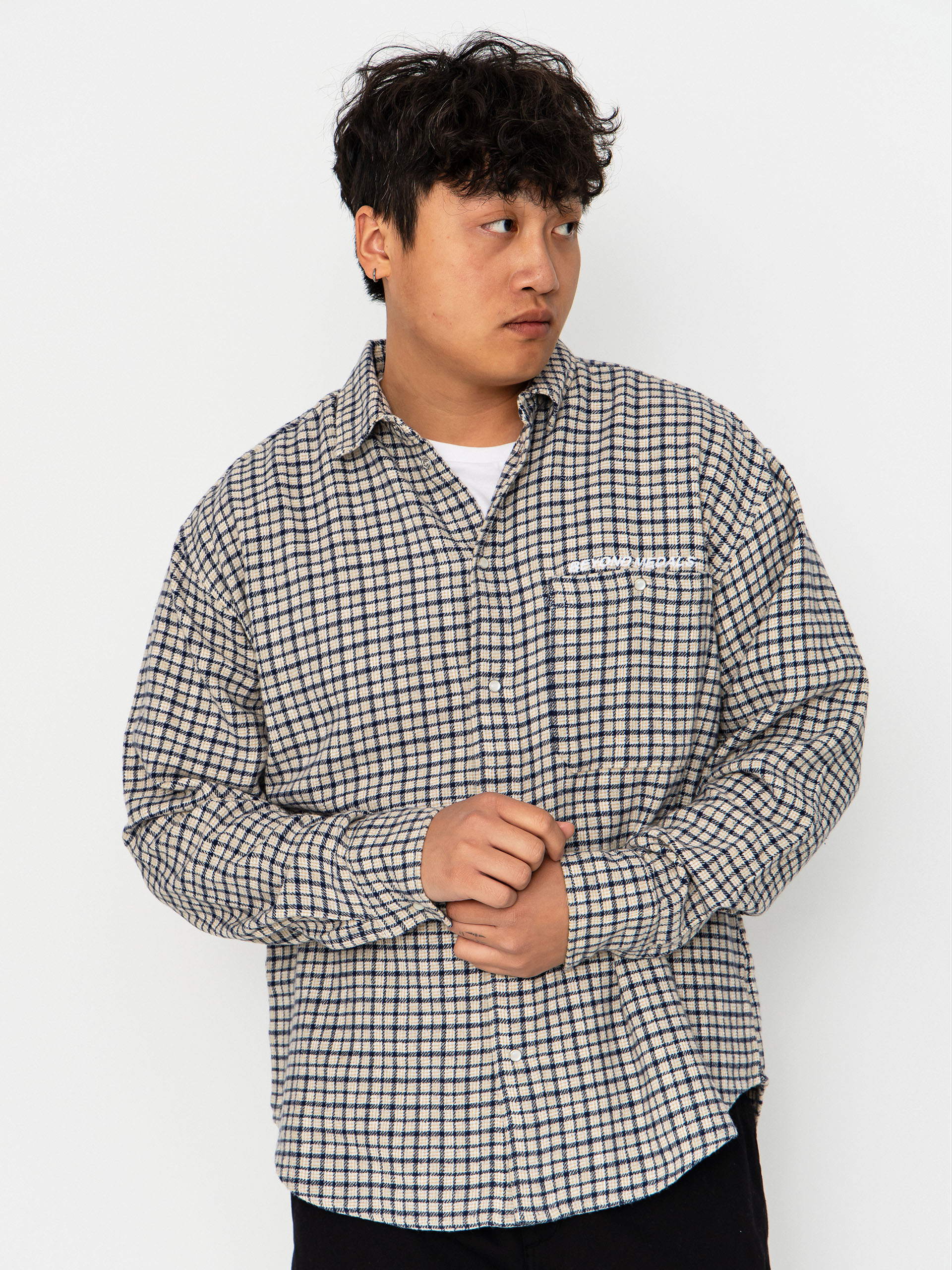 Košeľa Beyond Medals Checkered (beige)