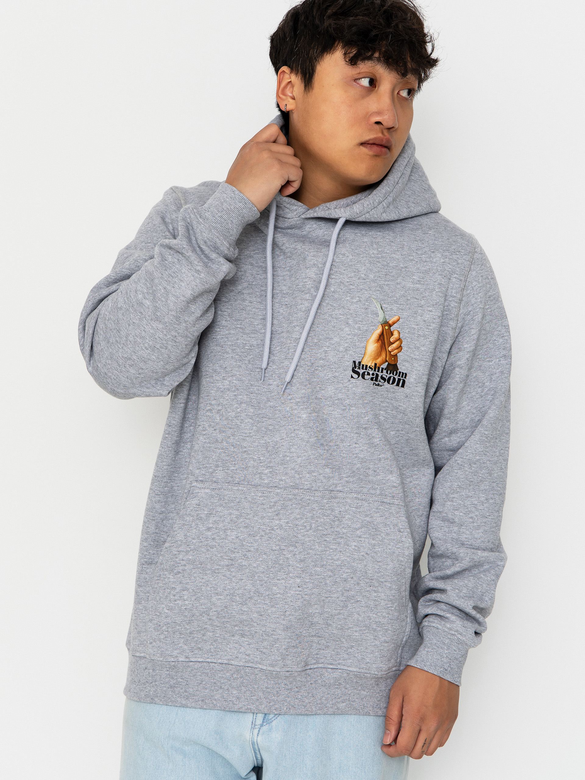 Mikina s kapucňou Palto Mushroom Hunter HD (grey)
