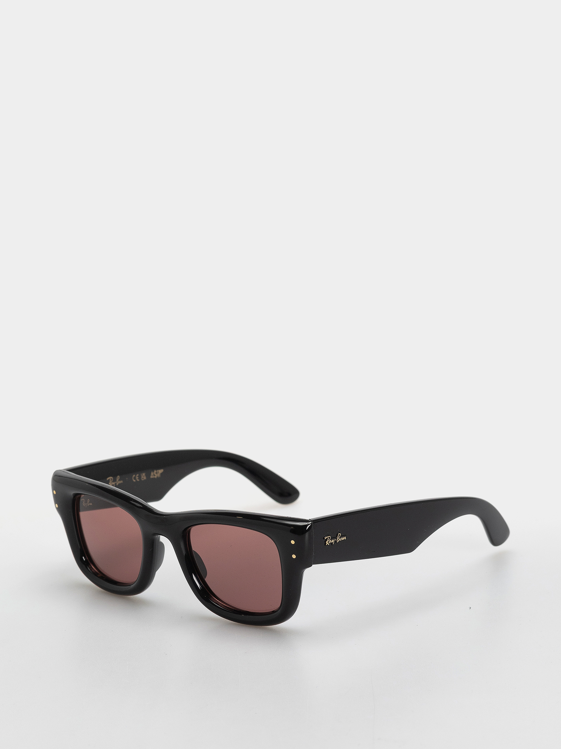 Slnečné okuliare Ray-Ban Wayfarer Puffer (polerowany czarny/ciemnofioletowe)