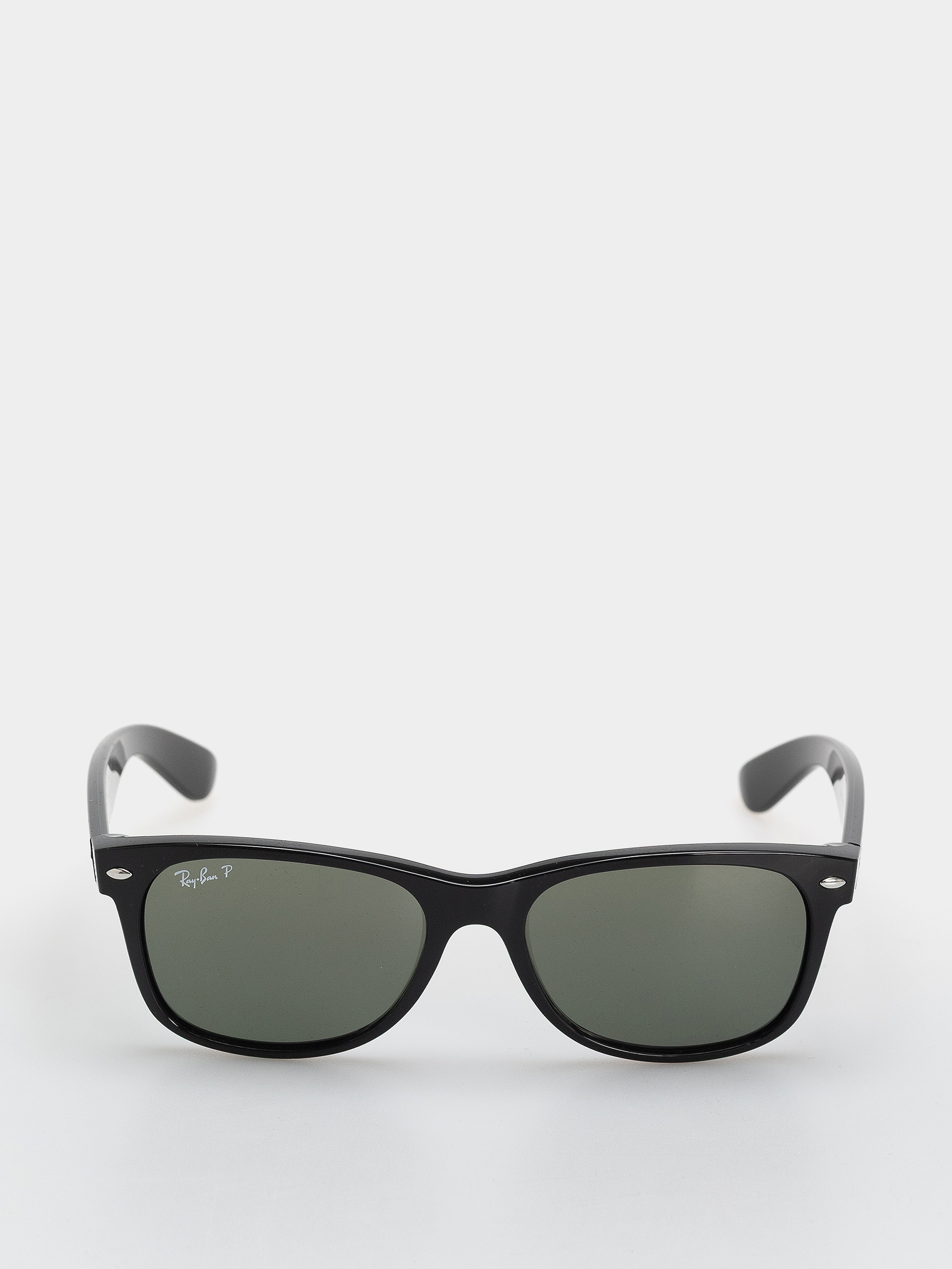 Slnečné okuliare Ray-Ban New Wayfarer Classic (polerowany czarny/zielone z polaryzacją)