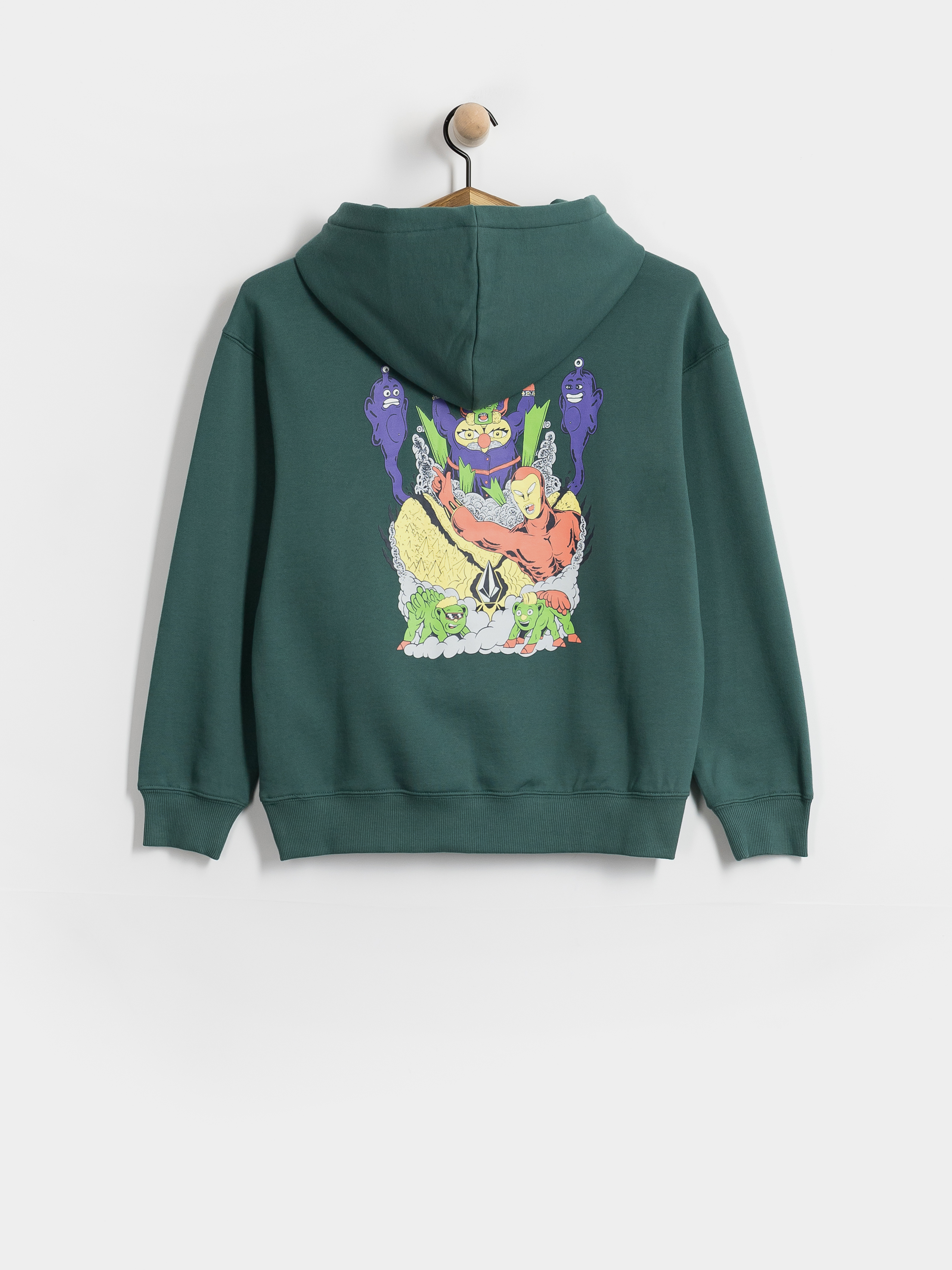 Mikina s kapucňou Volcom Fa Ben Sanaire HD JR (rifle green)